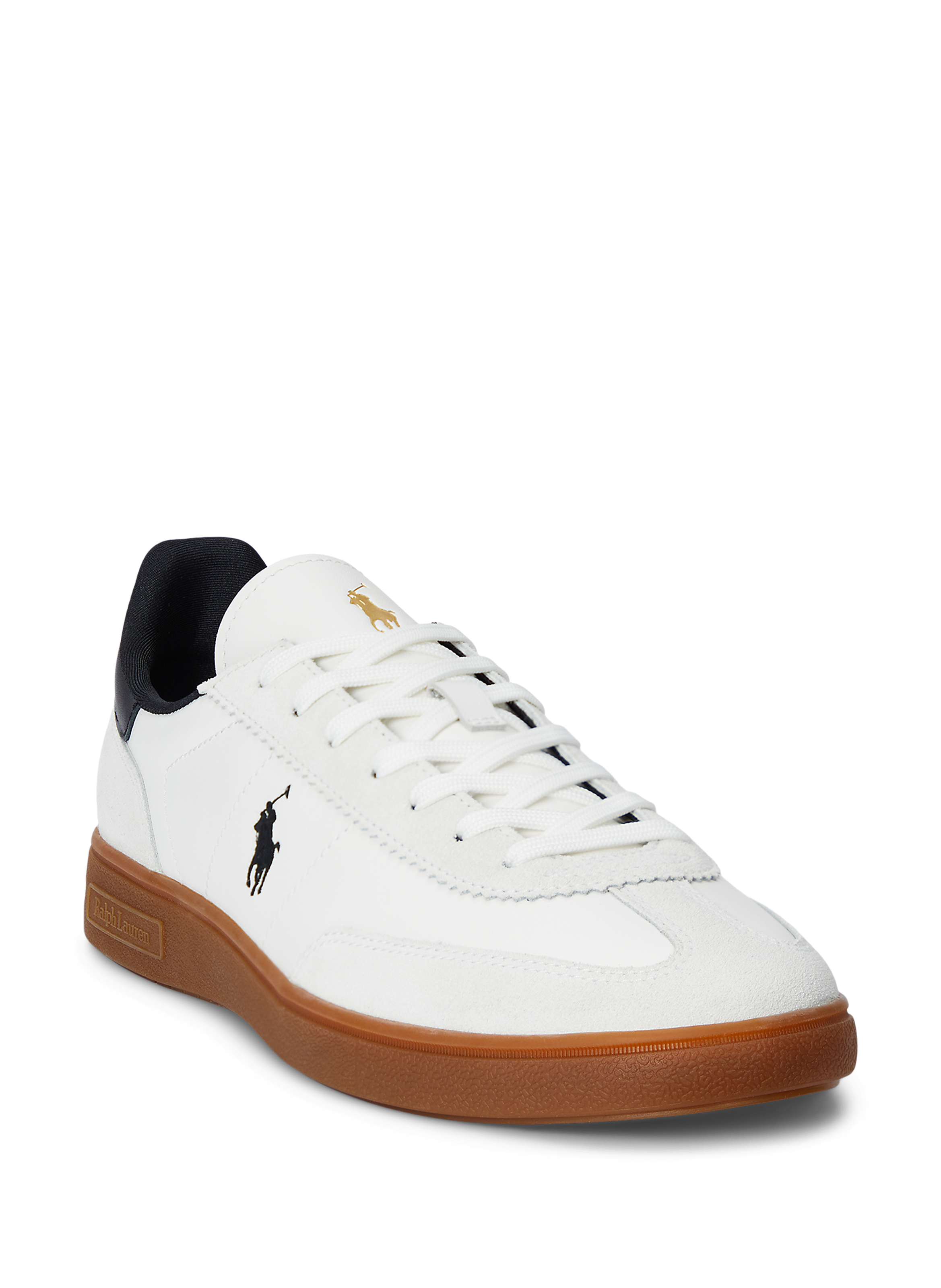 Mixed leather sneakers POLO RALPH LAUREN White
