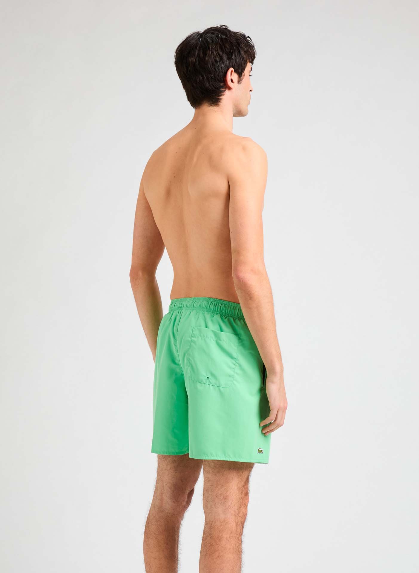 Recycled polyester swim shorts LACOSTE Green