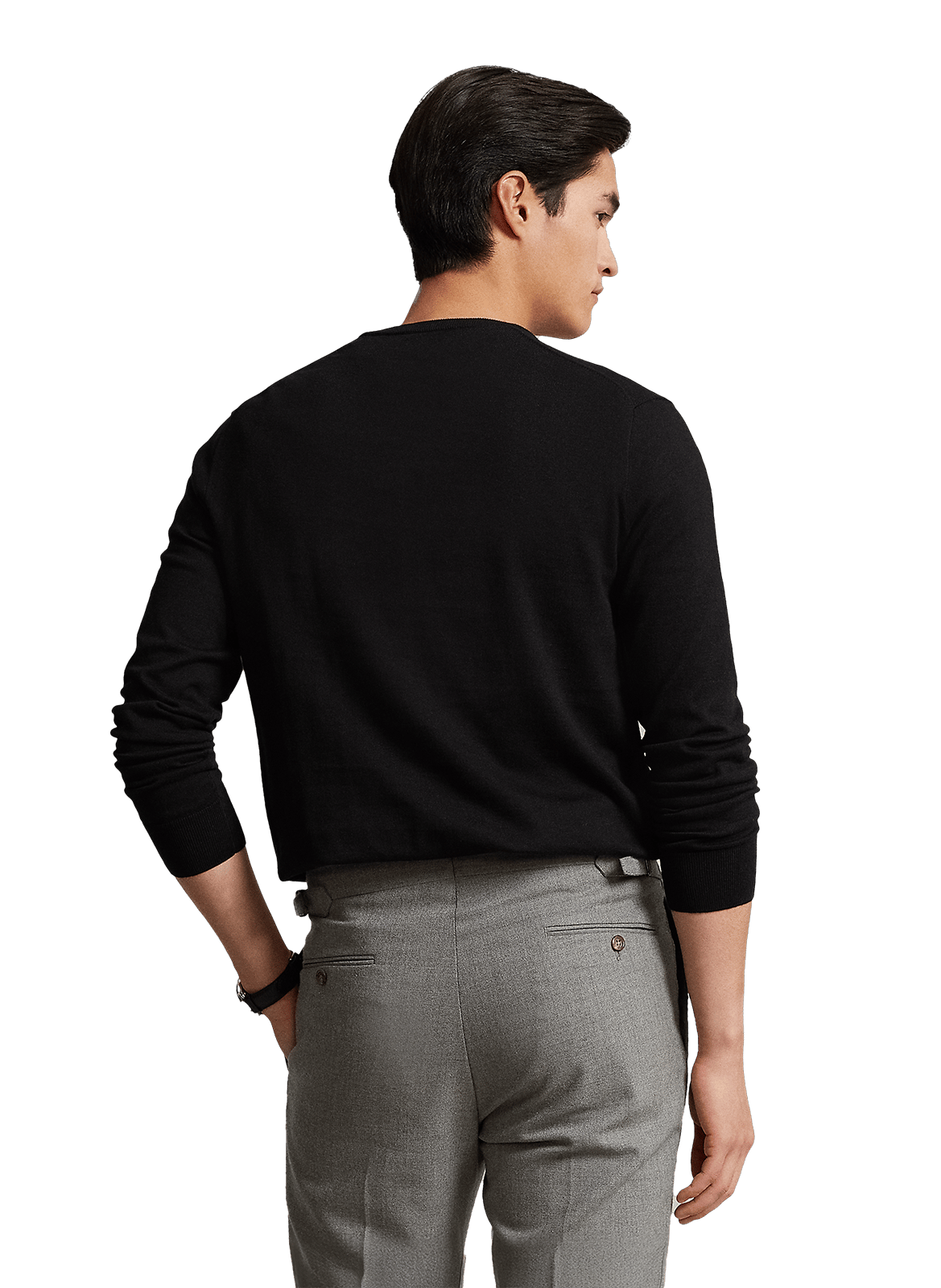 Sweatshirt slim en coton POLO RALPH LAUREN Noir