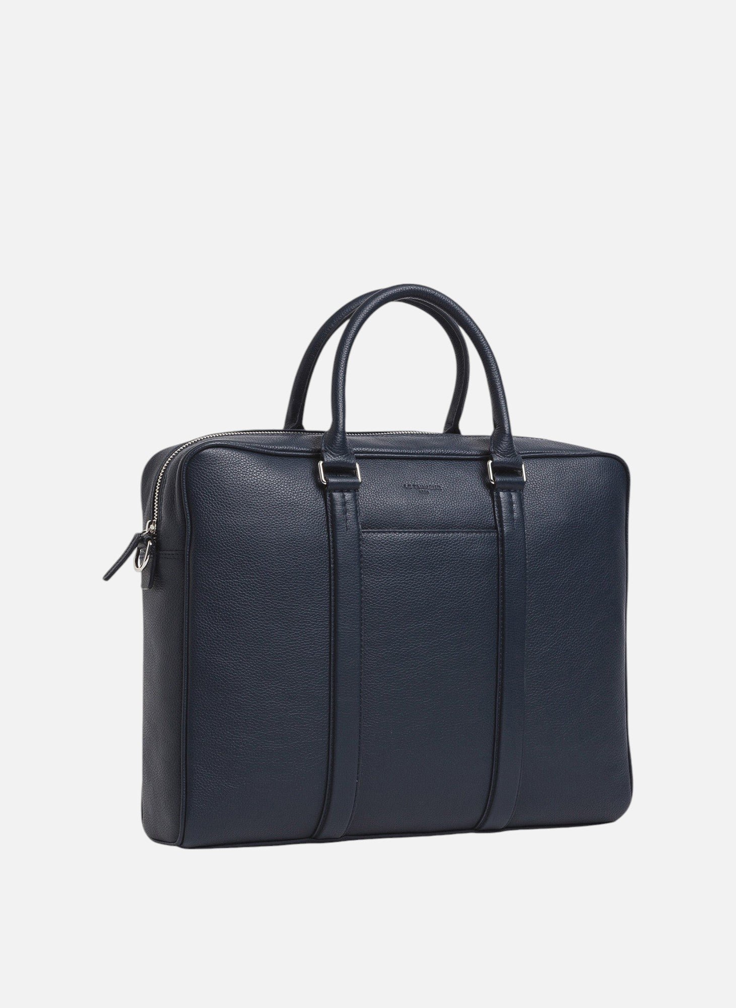 Porte documents 17" charles en cuir grainé moyen modèle LE TANNEUR Bleu