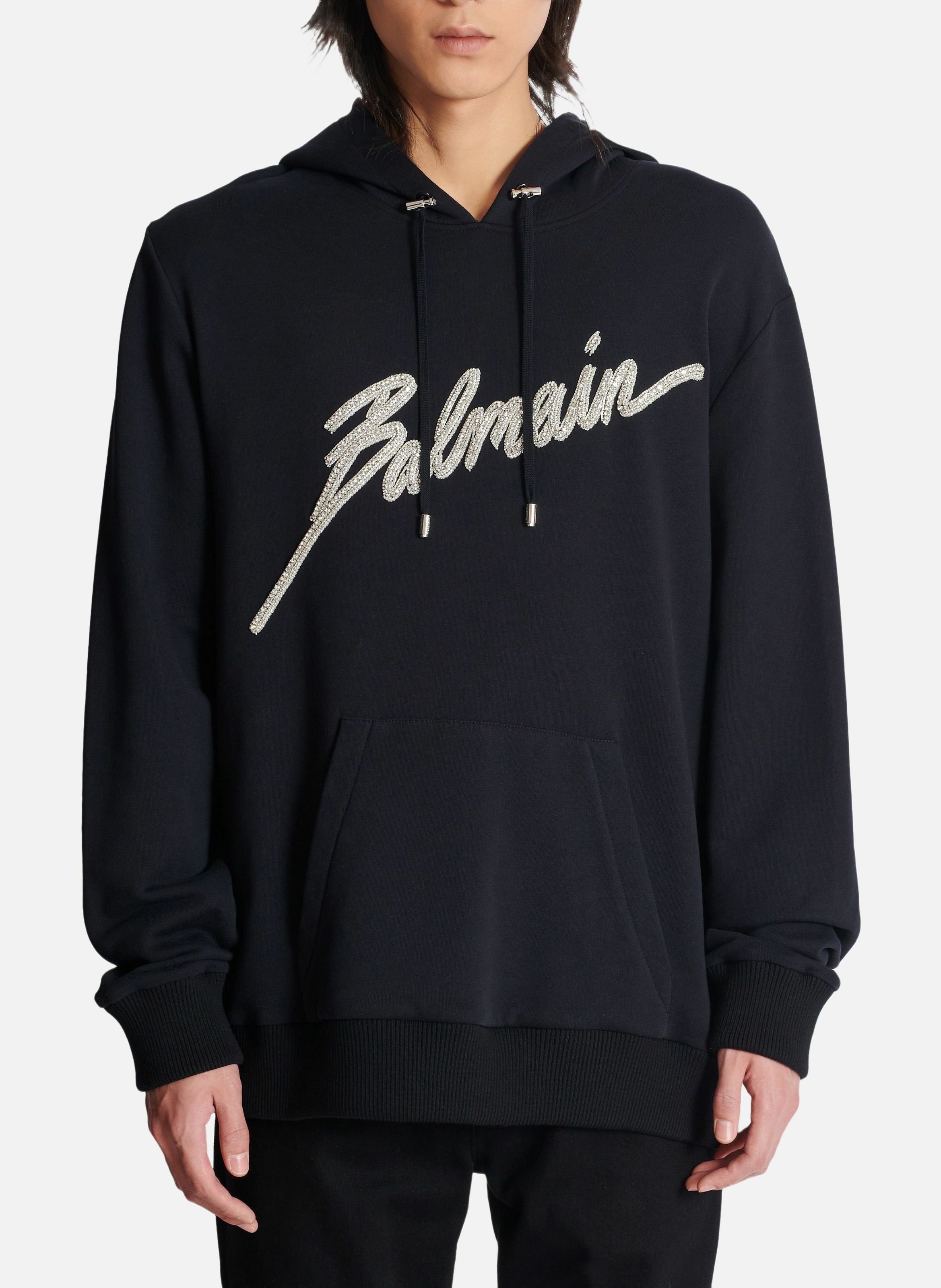 Hoodie brodé balmain lettre BALMAIN Noir