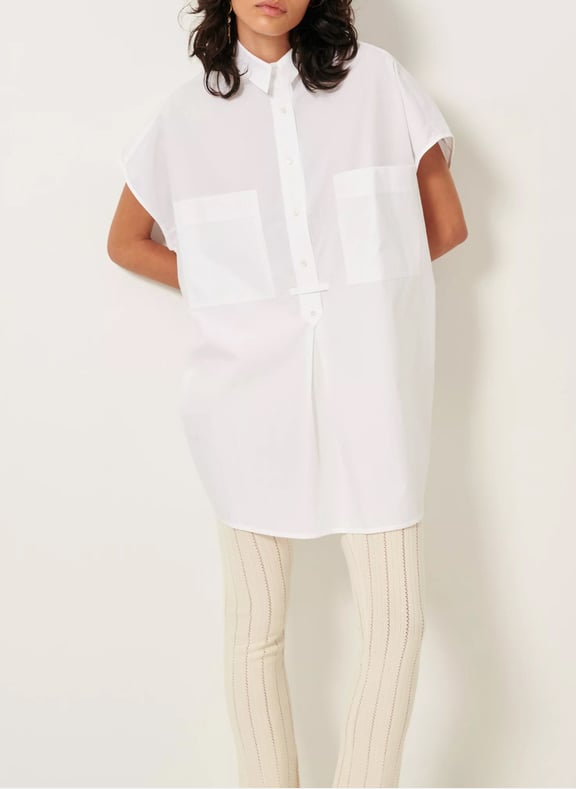 Robe chemise ample en coton hotaka Blanc by SESSUN SESSUN Robe chemise ample en coton hotaka Blanc
