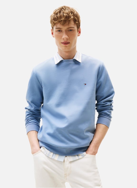 Crew neck knit sweatshirt Blue by TOMMY HILFIGER TOMMY HILFIGER Crew neck knit sweatshirt Blue
