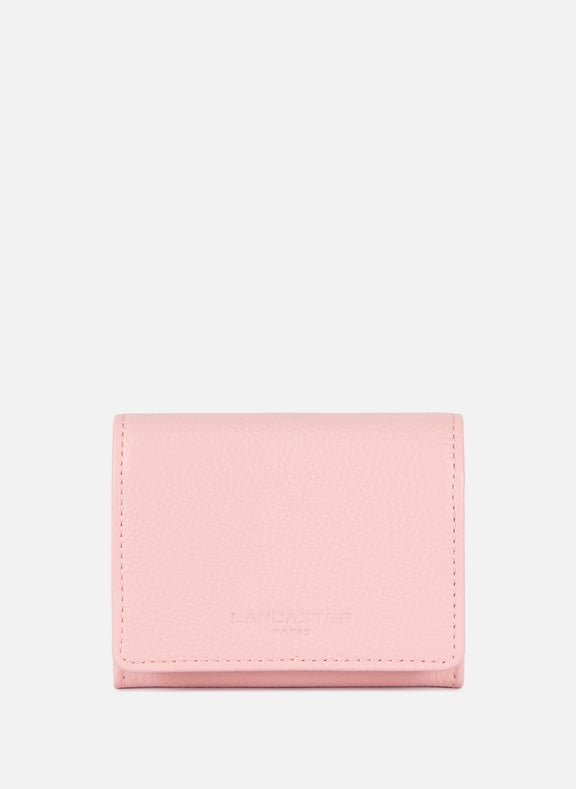 Porte-cartes - foulonné pm Rose by LANCASTER LANCASTER Porte-cartes - foulonné pm Rose
