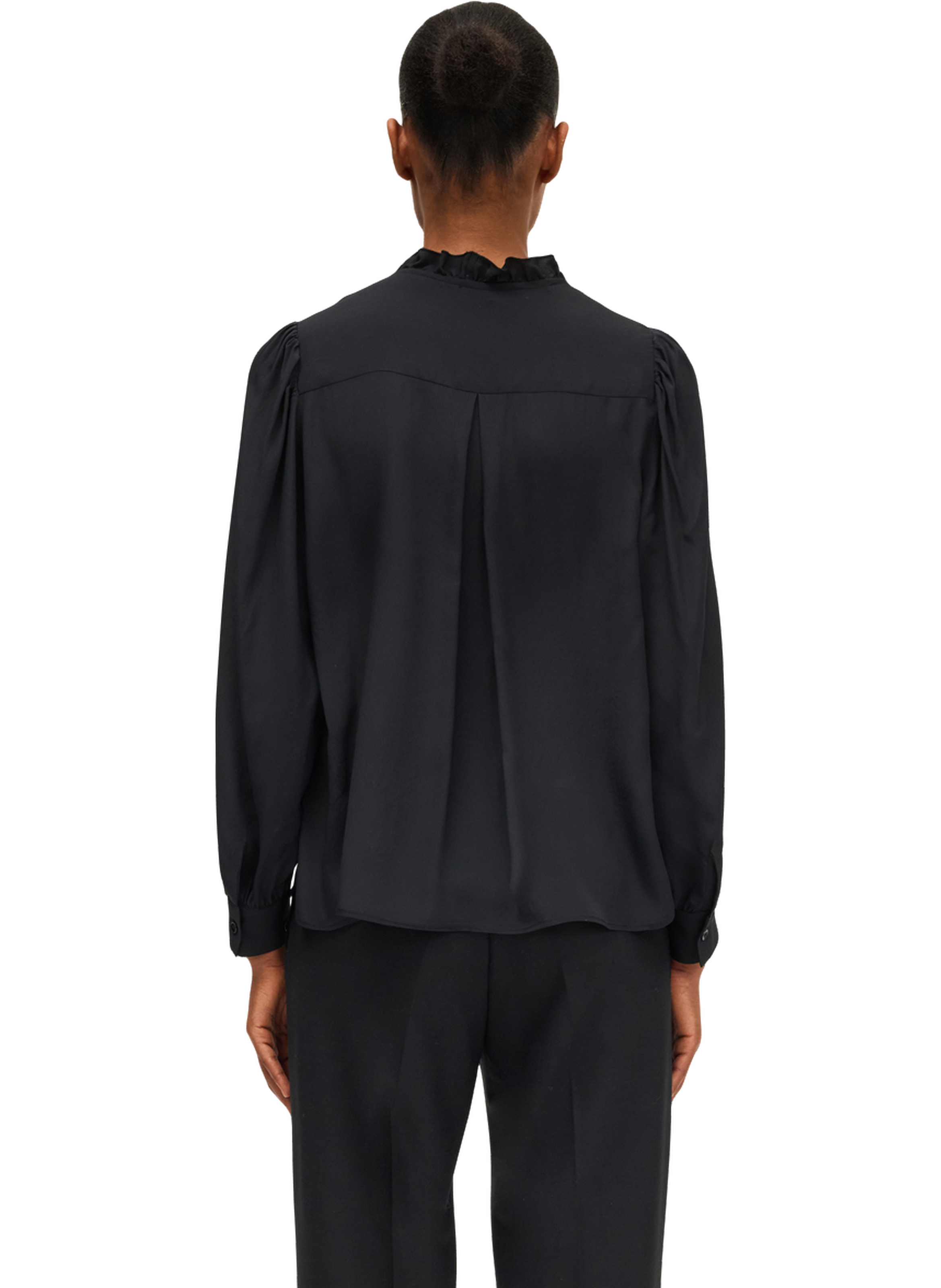 Chemise fluide à volants - azima PABLO Noir