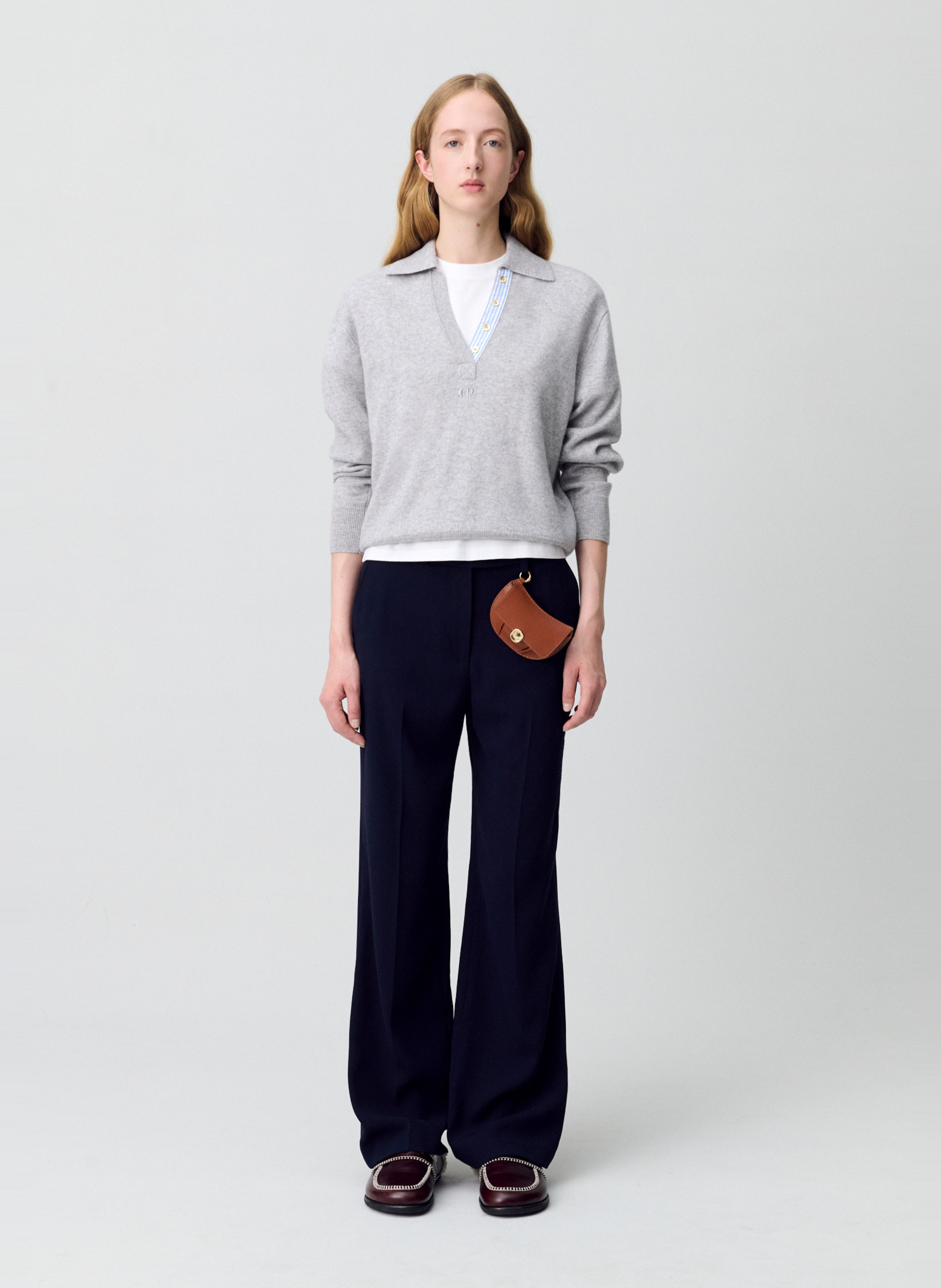 Pantalon droit CLAUDIE PIERLOT Bleu