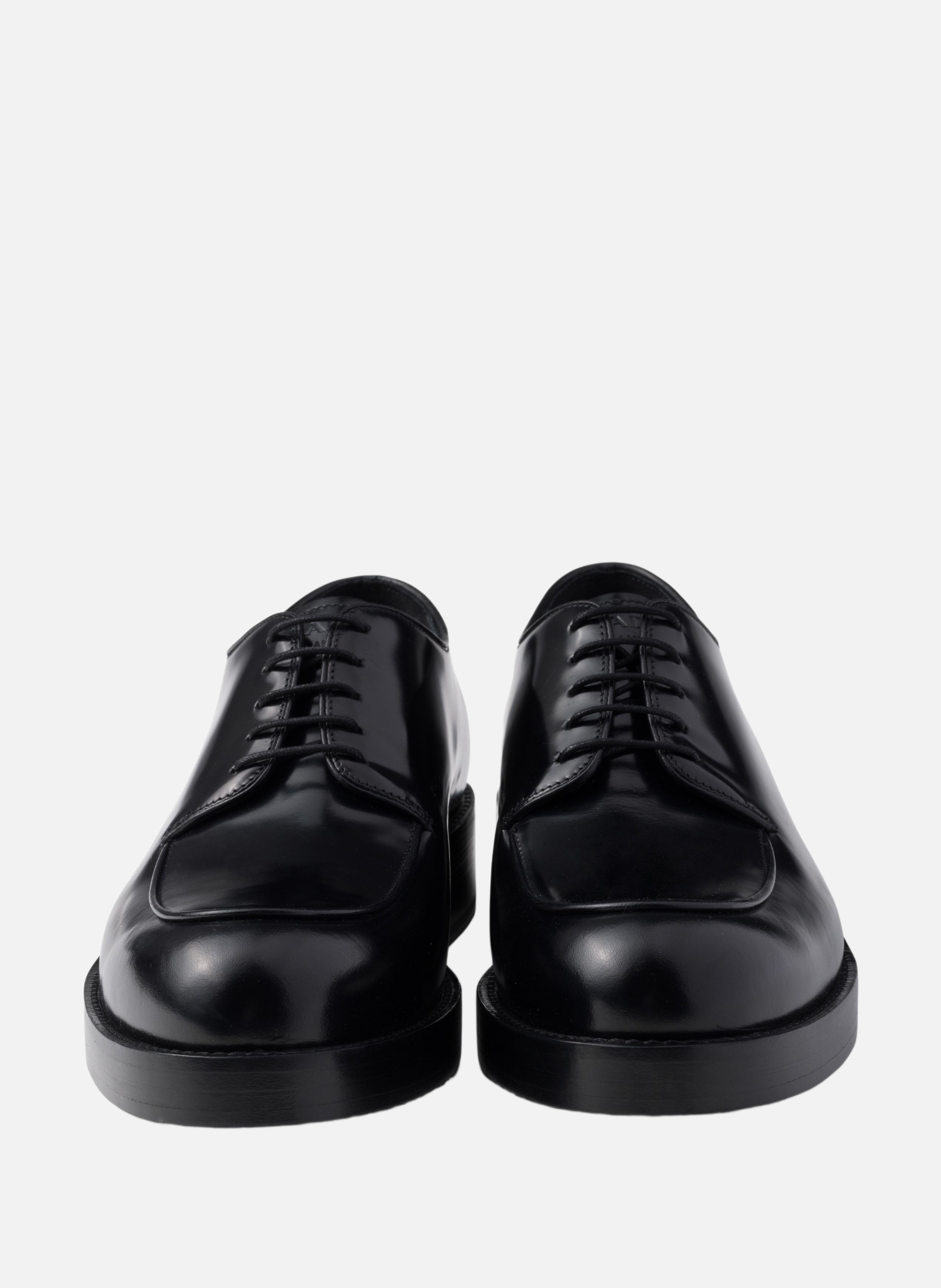 Derbies en cuir brossé PRADA Noir