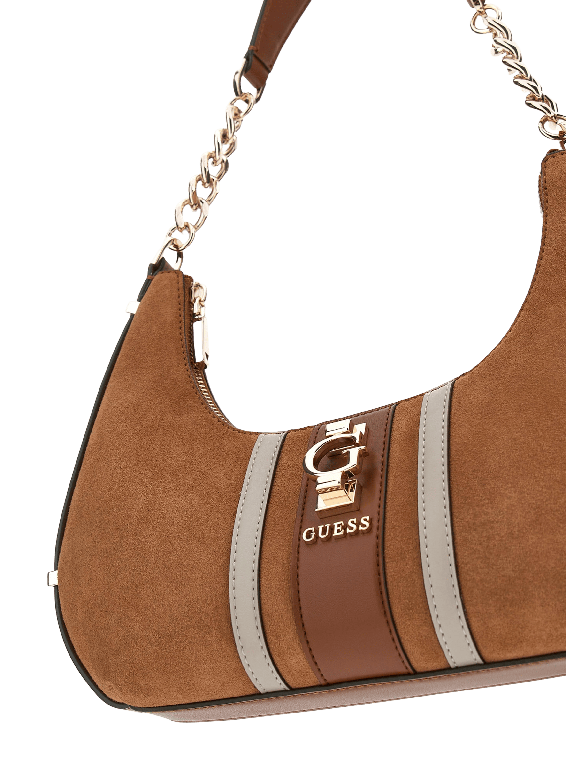 Leather shoulder bag GUESS Multicolour