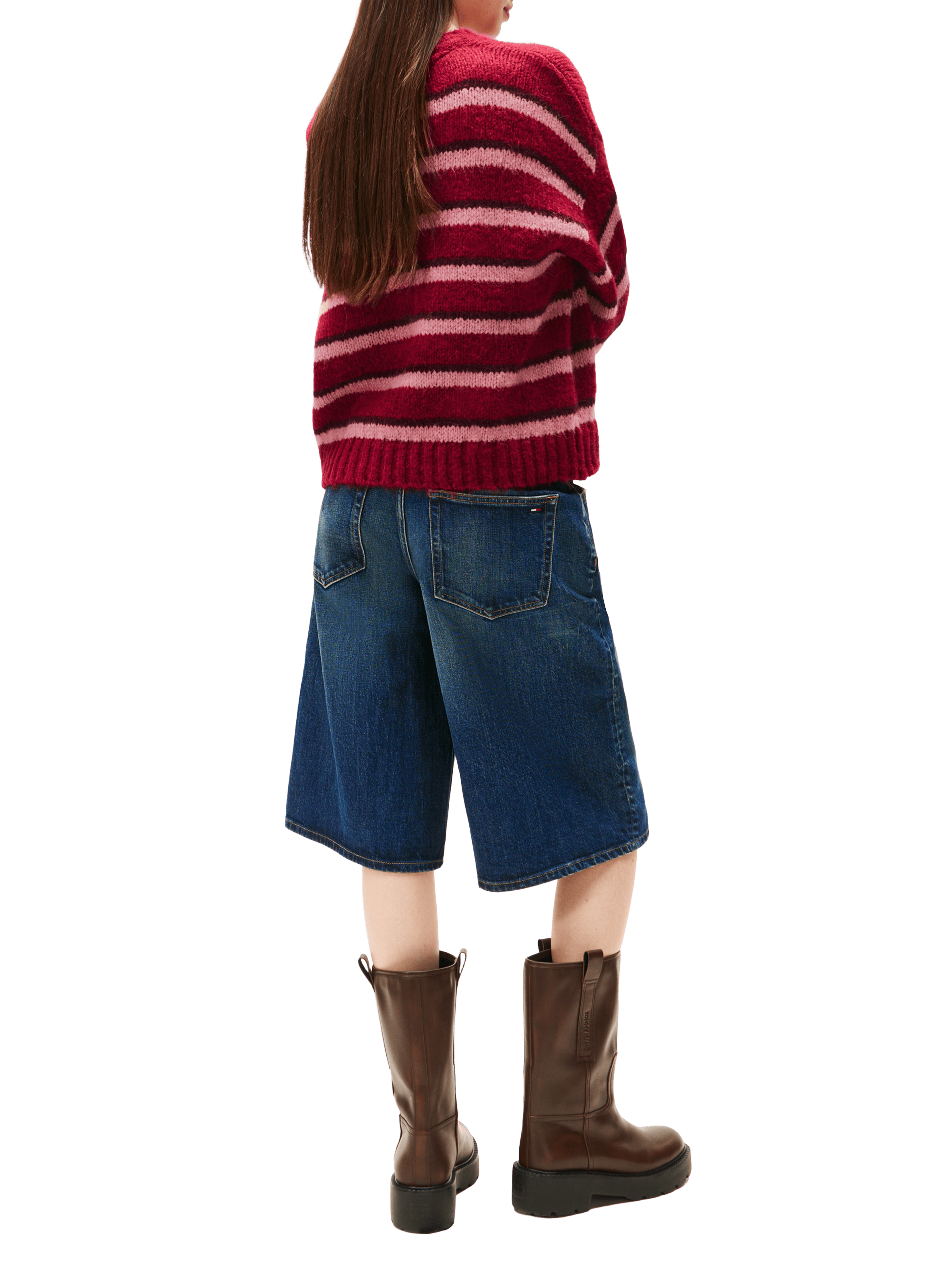 Pull rayé en maille  TOMMY HILFIGER Multicolore