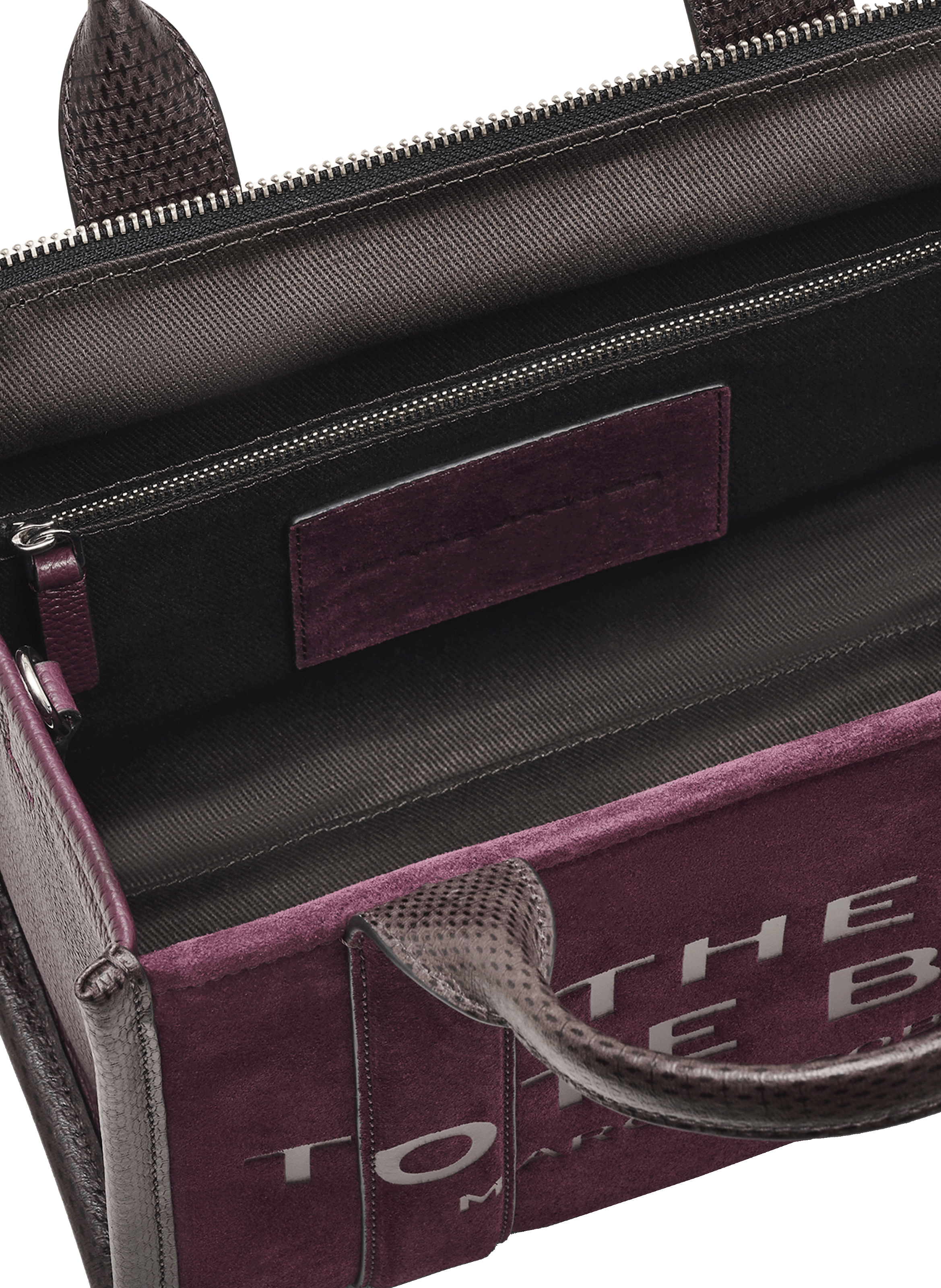 Sac cabas The Tote Bag en daim MARC JACOBS Rouge