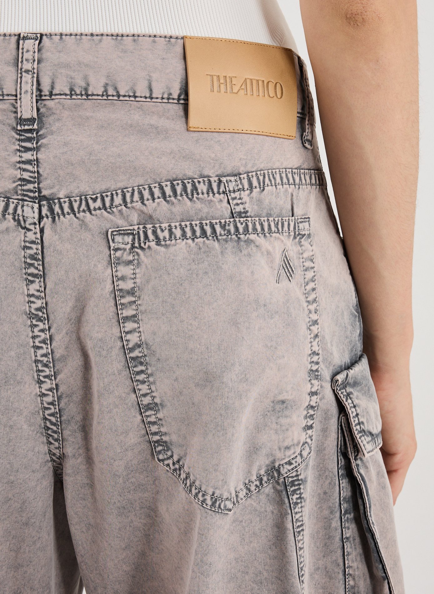 Cotton cargo jeans THE ATTICO Grey