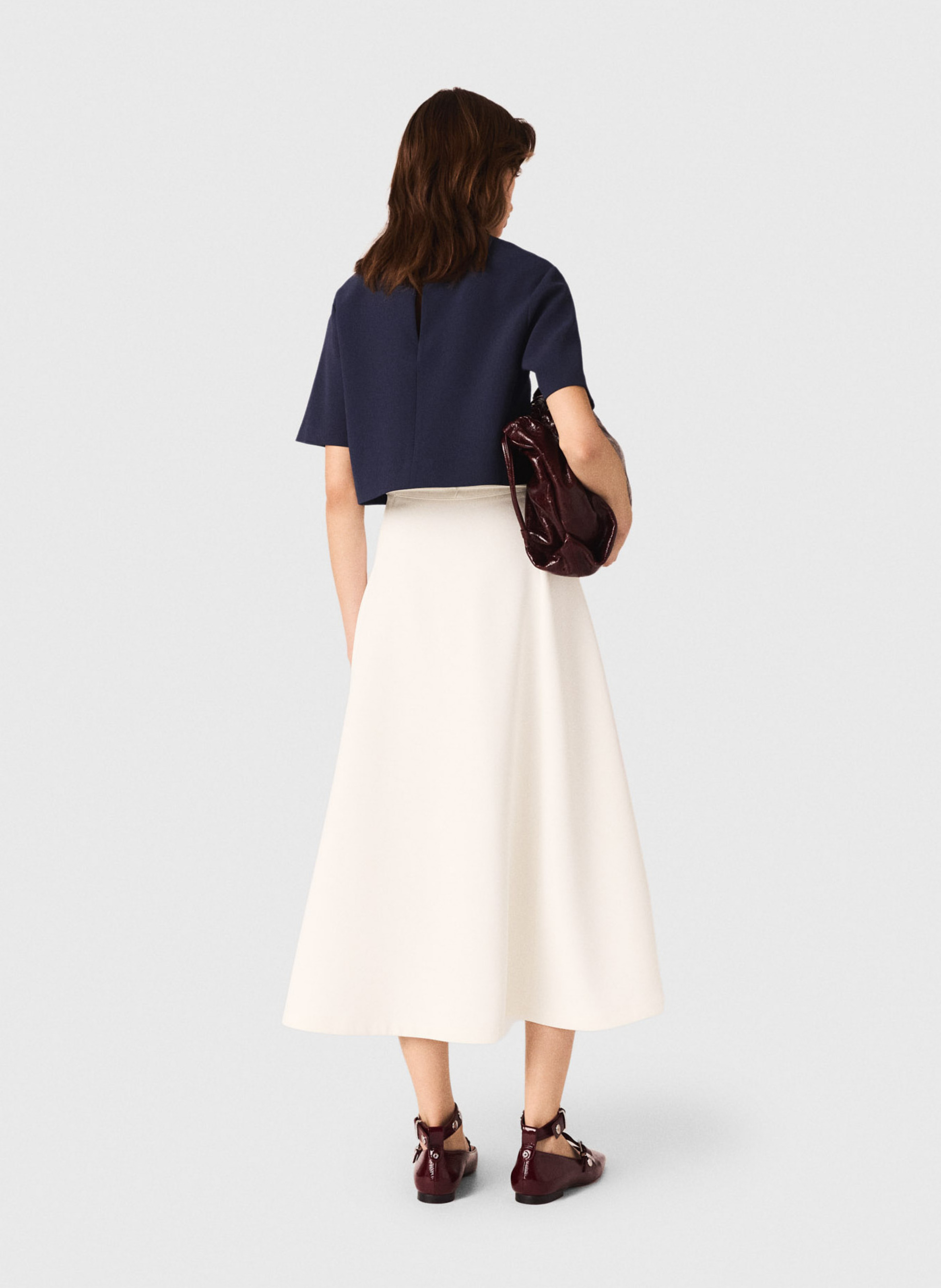 Tee-shirt col rond MAJE Bleu