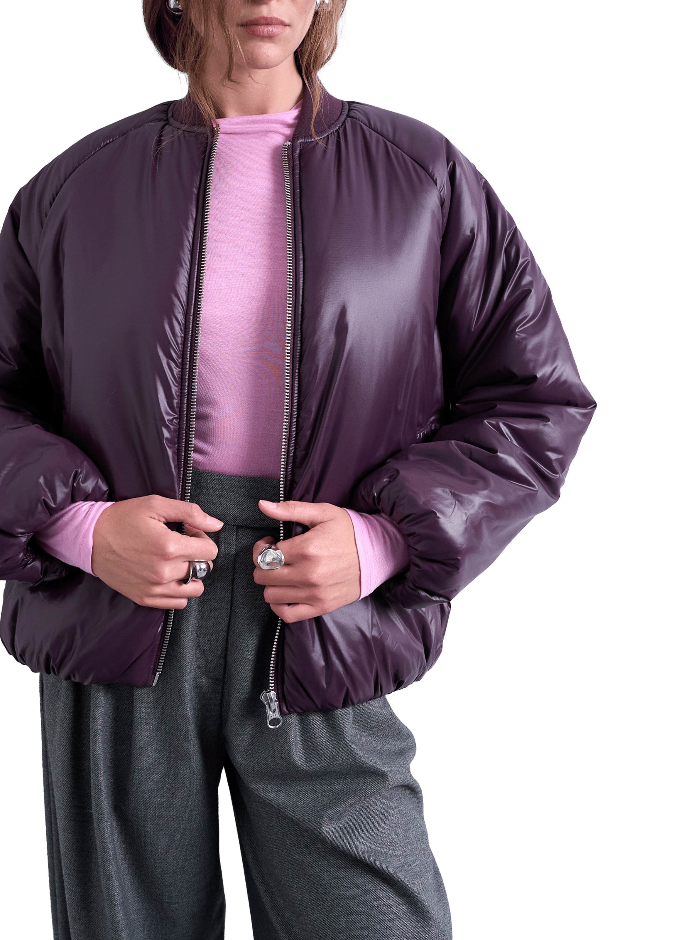 TOPSHOP Blouson ample Red