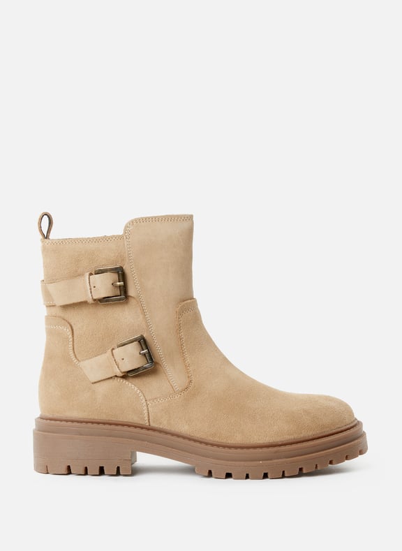 Leather ankle boots Iridea in leather Beige by GEOX GEOX Leather ankle boots Iridea in leather Beige