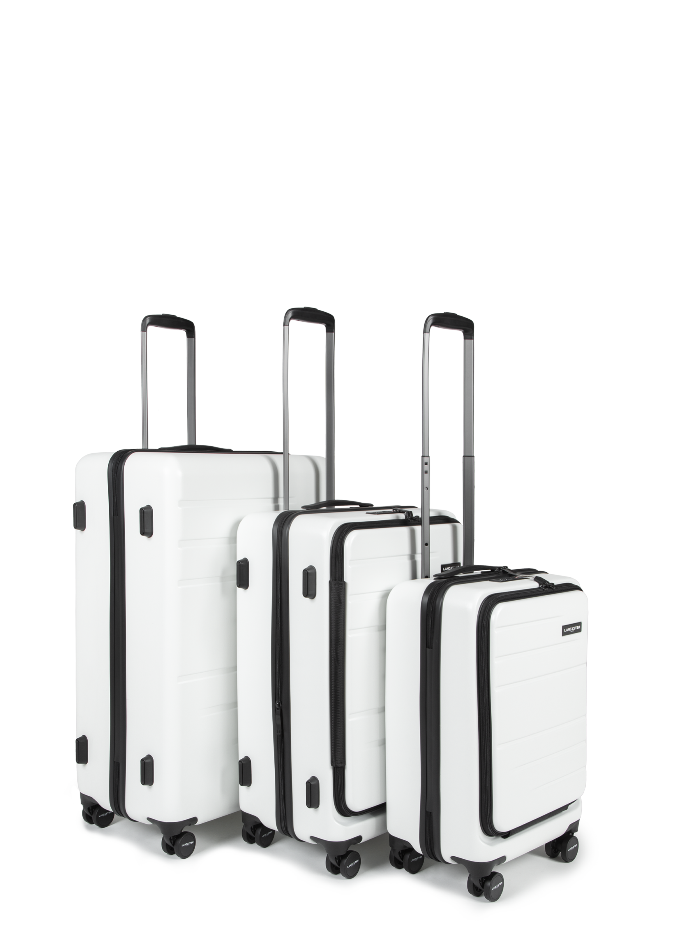 LANCASTER Assortment of 3 luggage - Luggage White