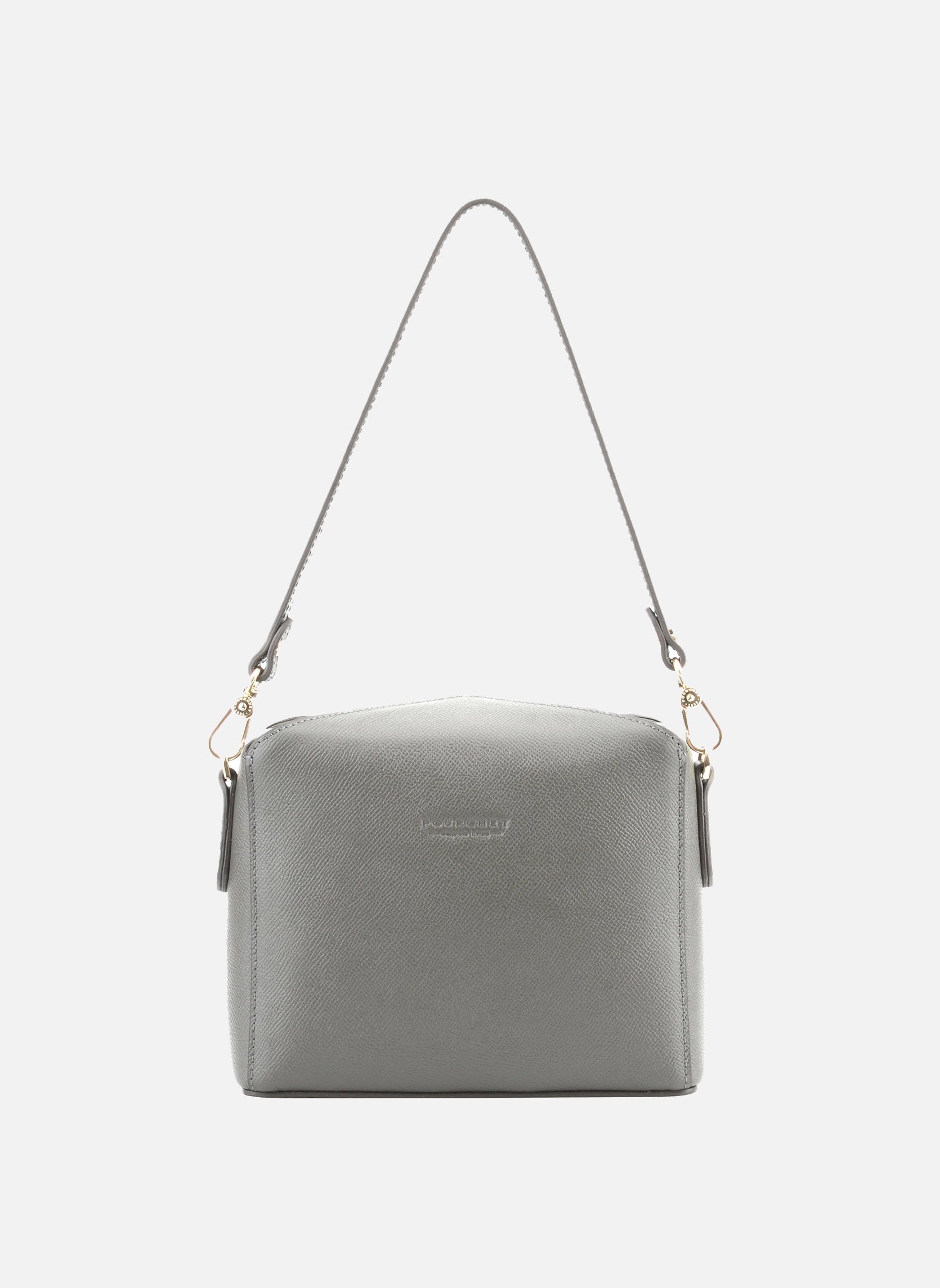 POURCHET Cassetta cuir - sac porté travers Gris
