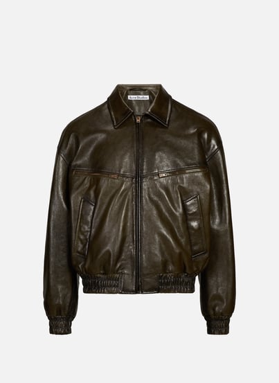 Blouson bomber en cuir d'agneau ACNE STUDIOS Blouson bomber en cuir d'agneau ACNE STUDIOS