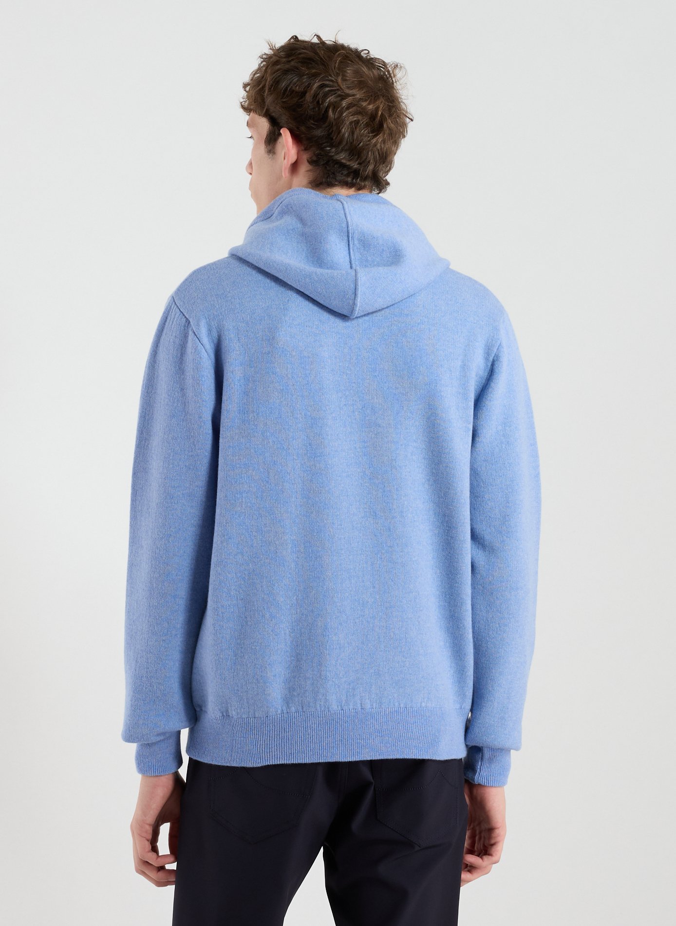 Pull à capuche en laine mélangée JACOB COHEN Bleu