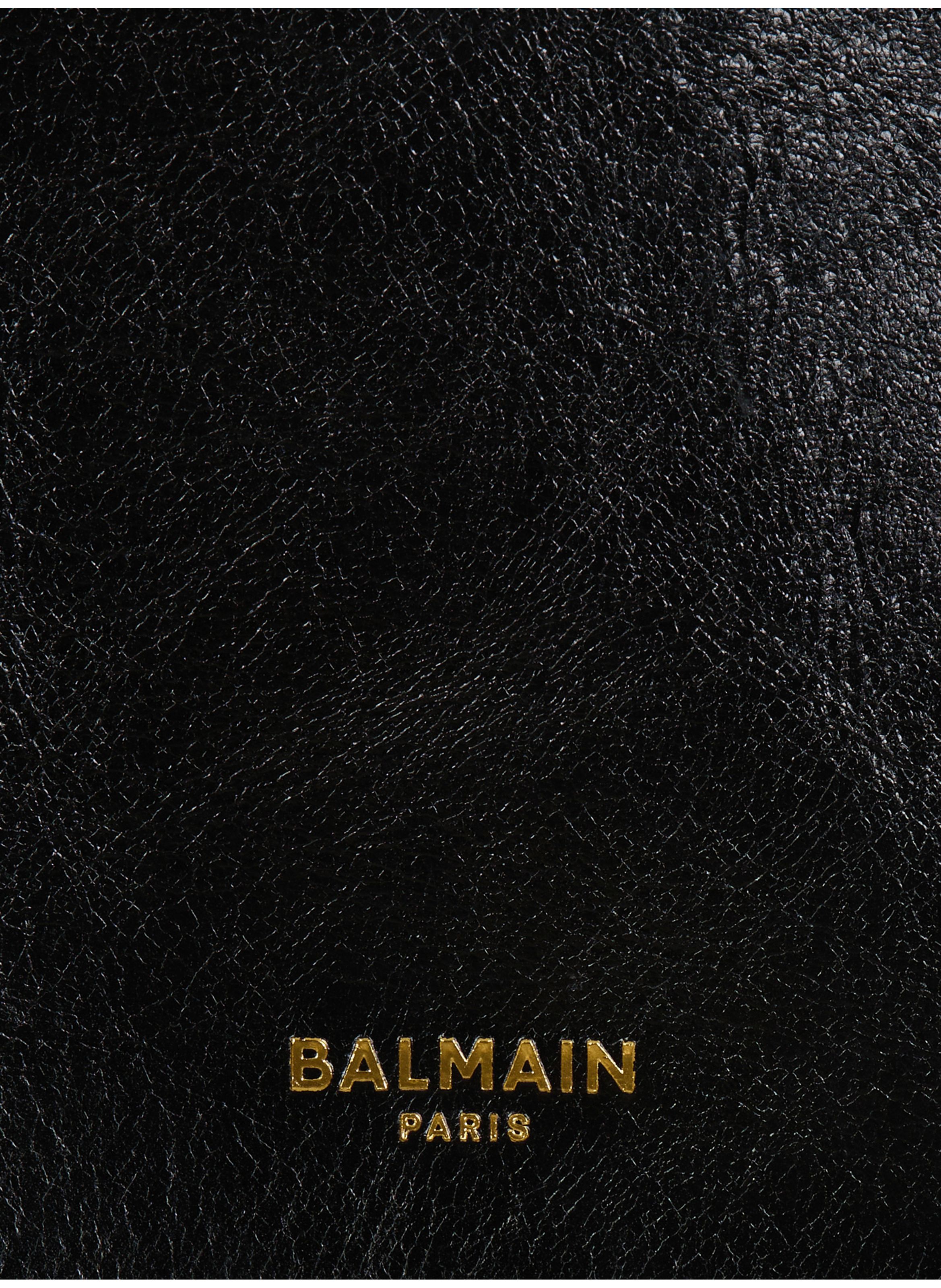 Sac shuffle medium en cuir de veau BALMAIN Noir