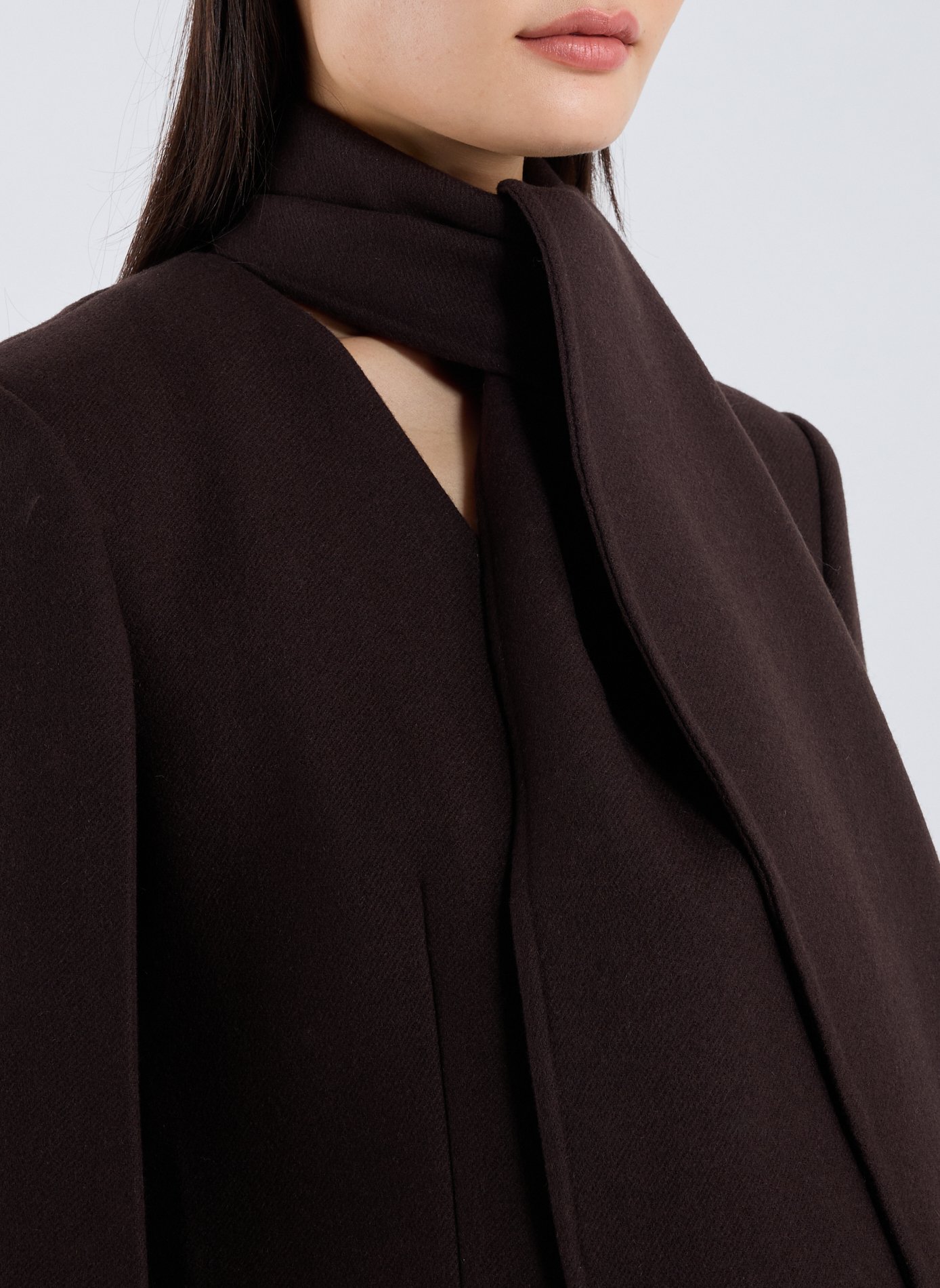 Veste cintrée en laine et cachemire mélangés R2W Marron