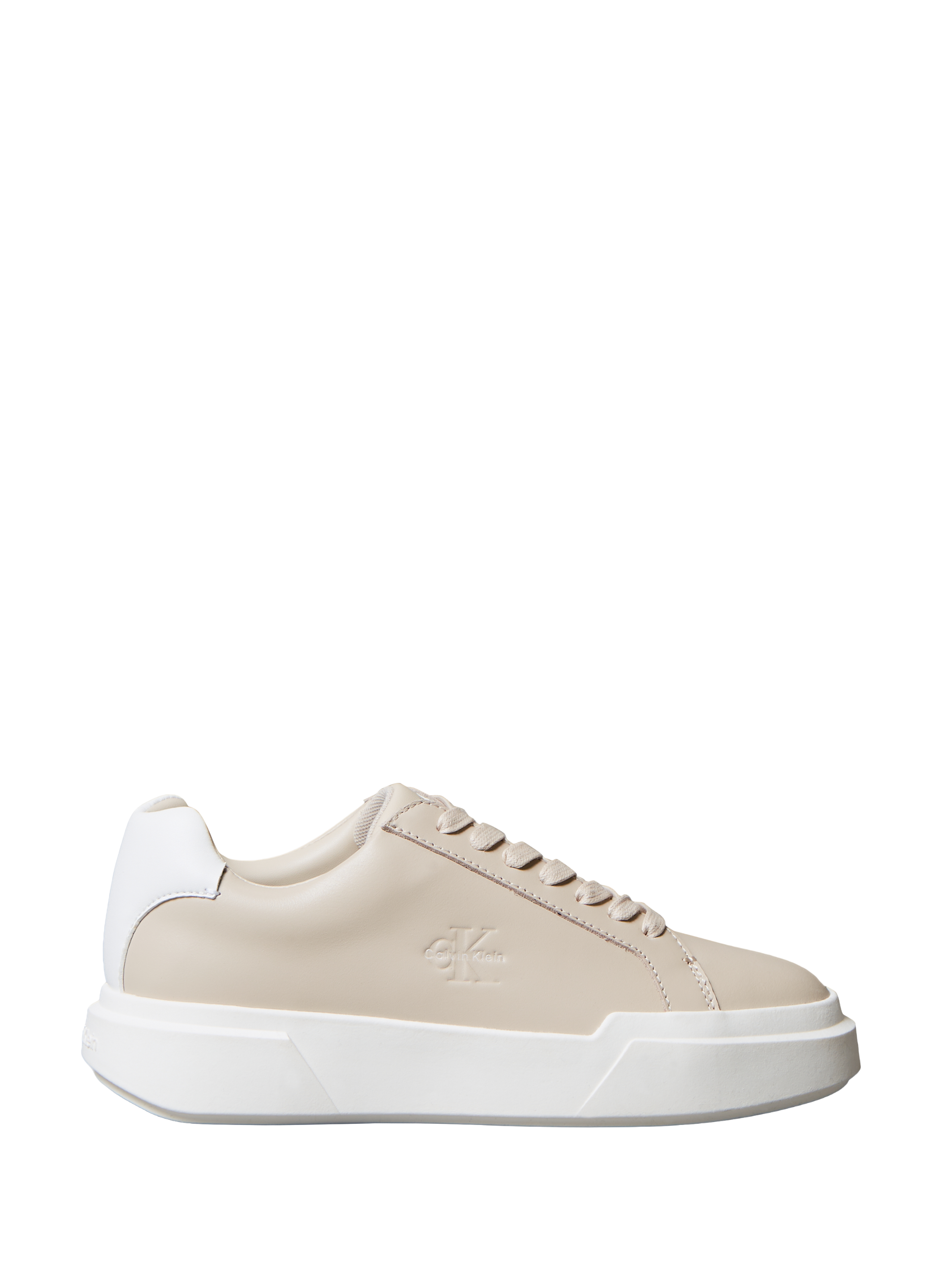CALVIN KLEIN Baskets basses en cuir Beige