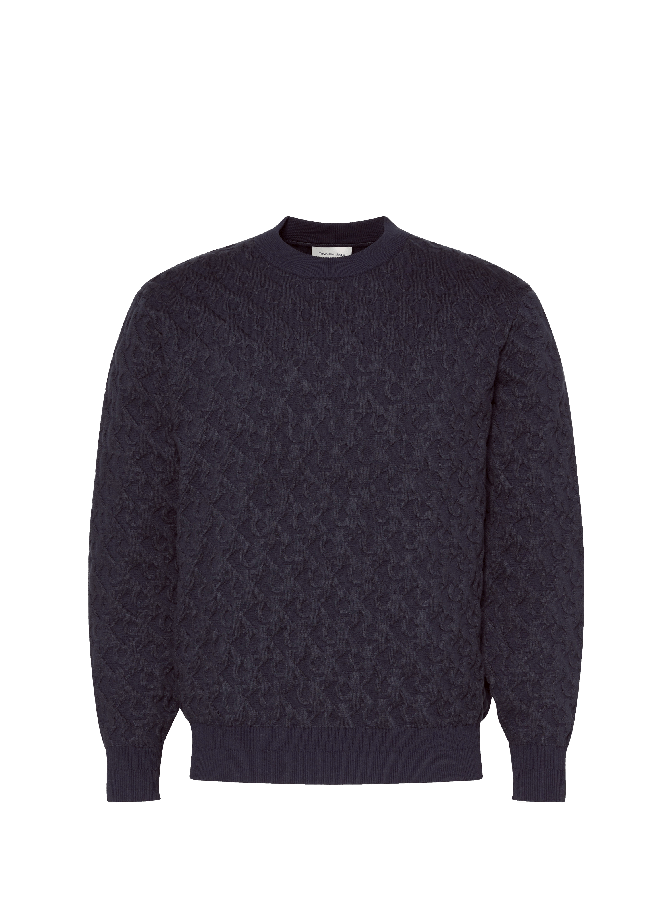 Textured monogram sweater CALVIN KLEIN Blue