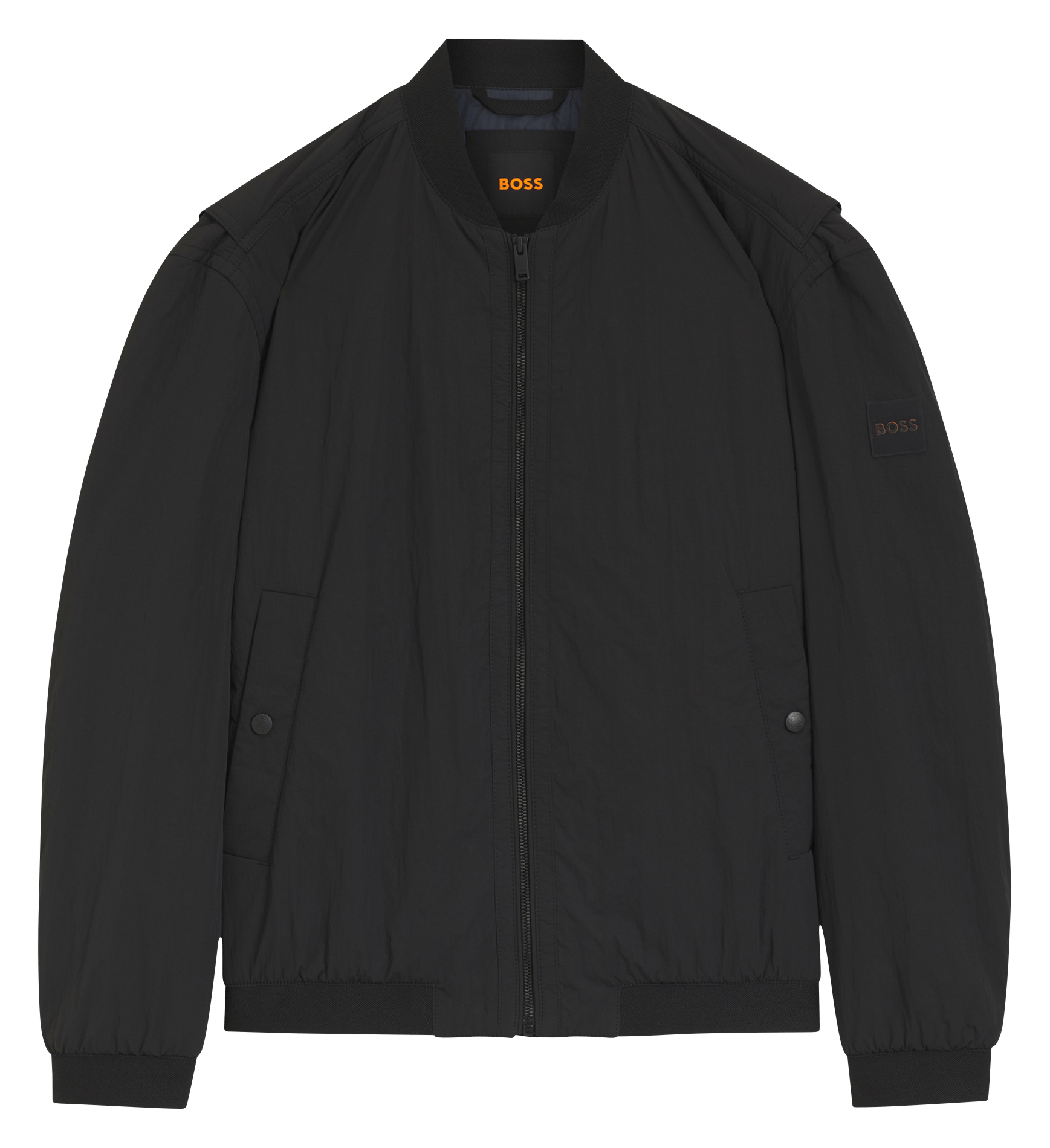 Blouson droit col teddy BOSS Noir