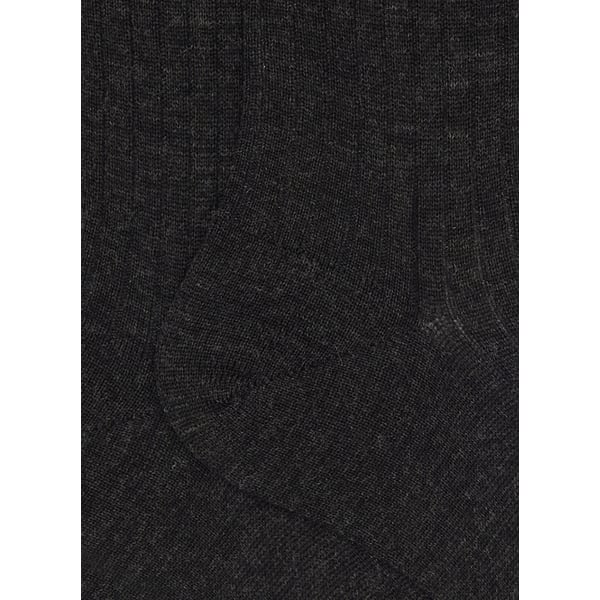 Dore Dore Chaussettes Côtelées En Laine Mérinos In Black