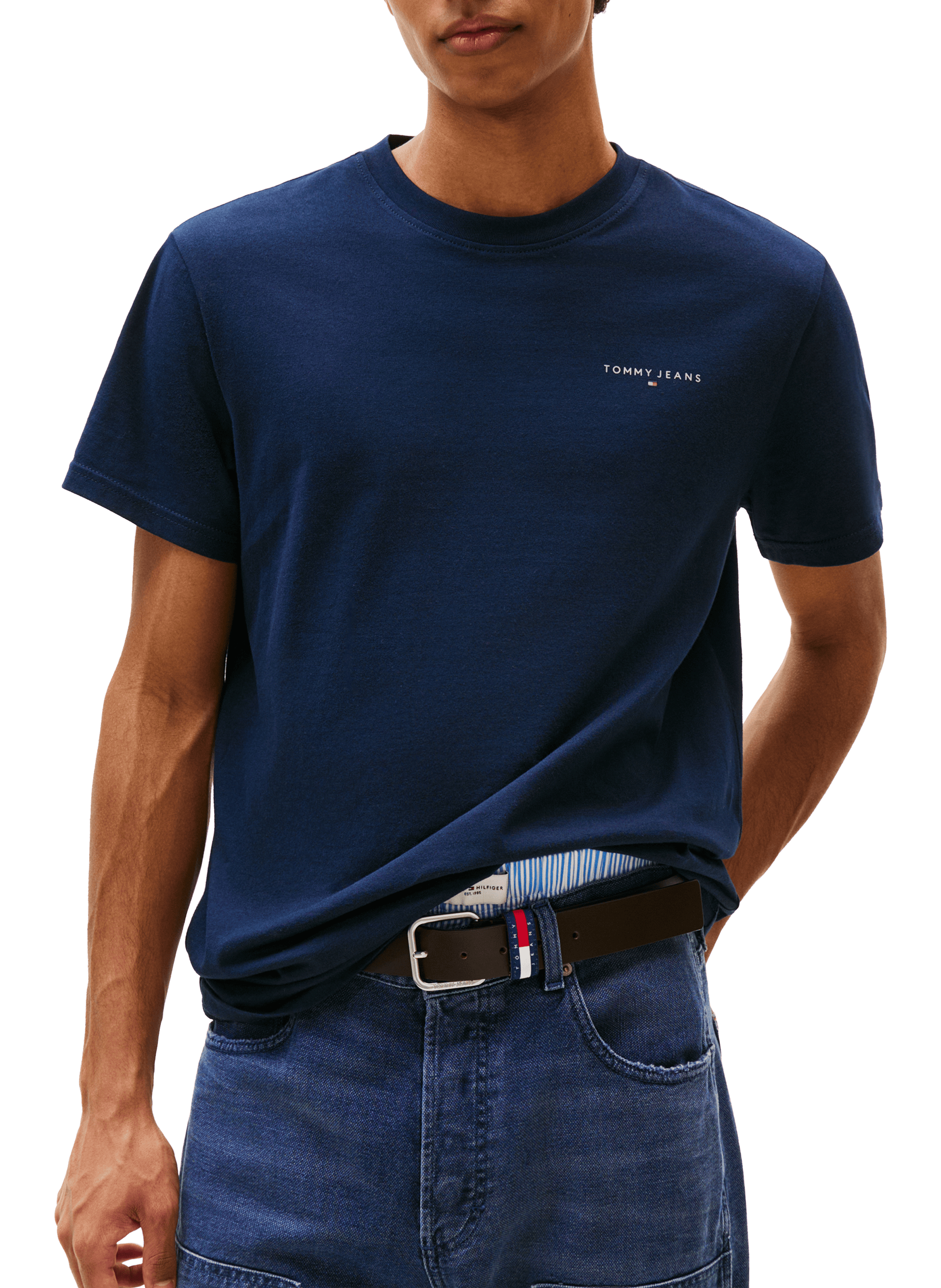 Straight-fit cotton T-shirt TOMMY HILFIGER Blue