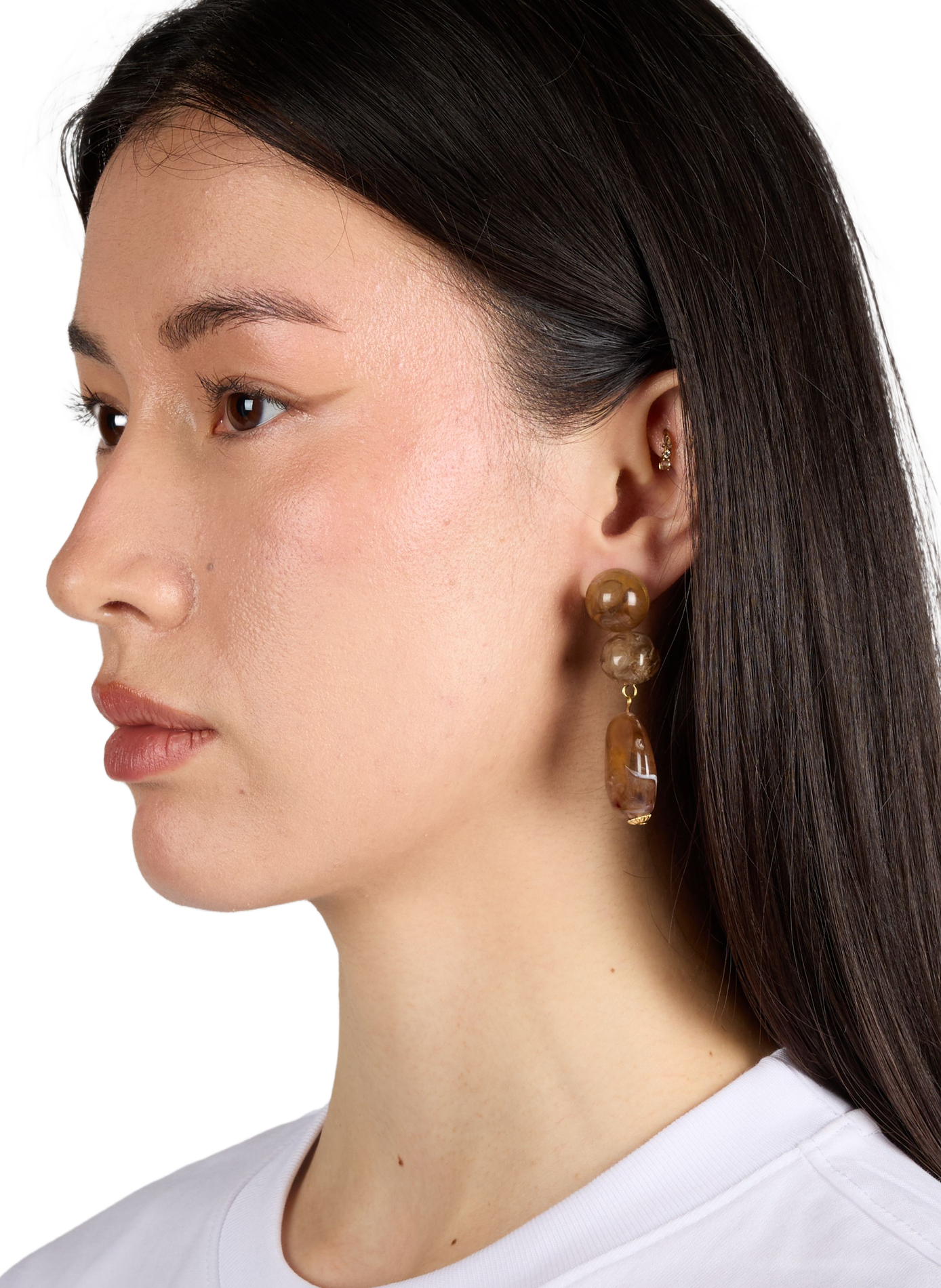 Hanging ball earrings AU PRINTEMPS PARIS Beige