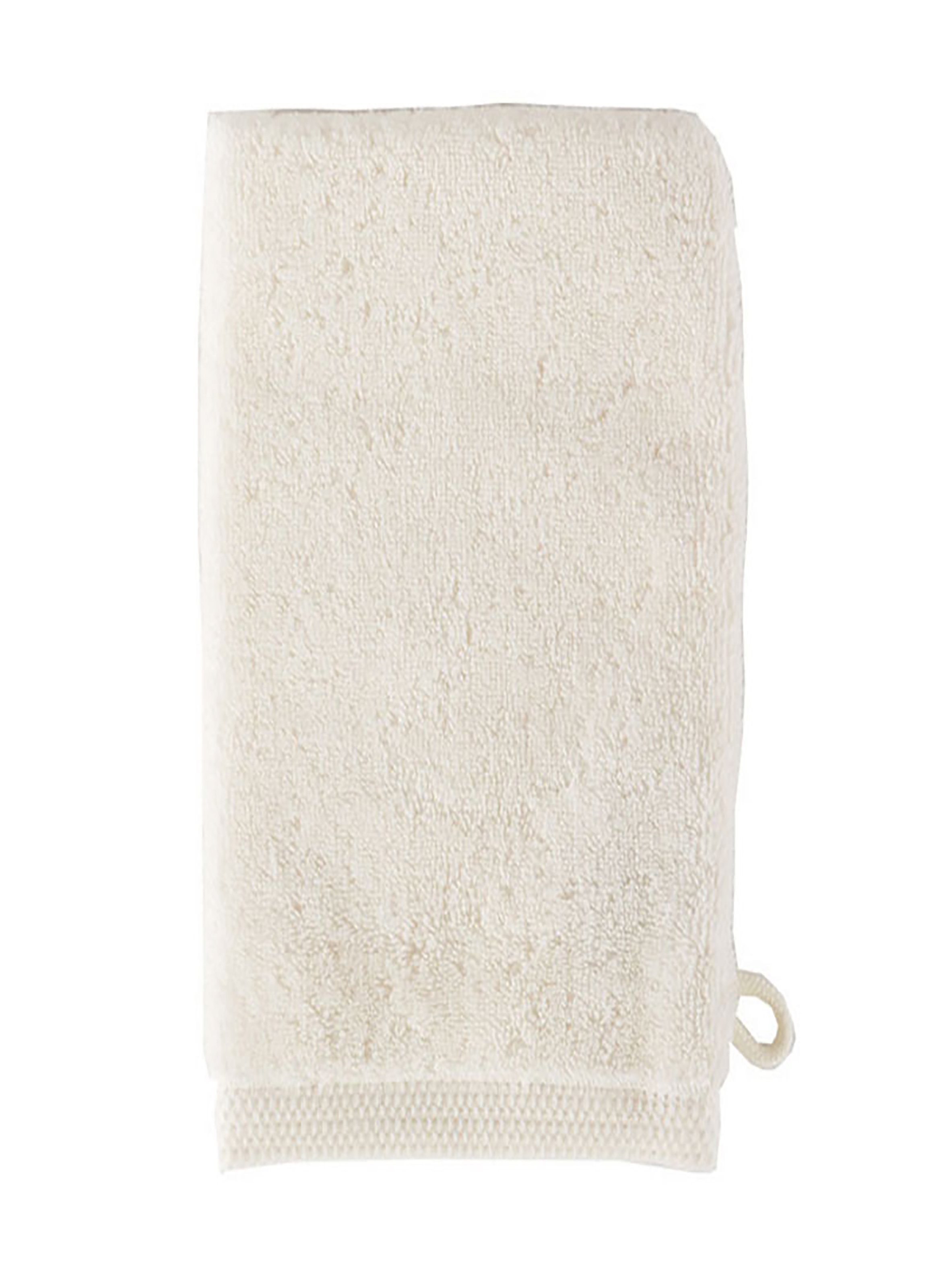 Gant de toilette uni en coton biologique, essentiel ALEXANDRE TURPAULT Blanc