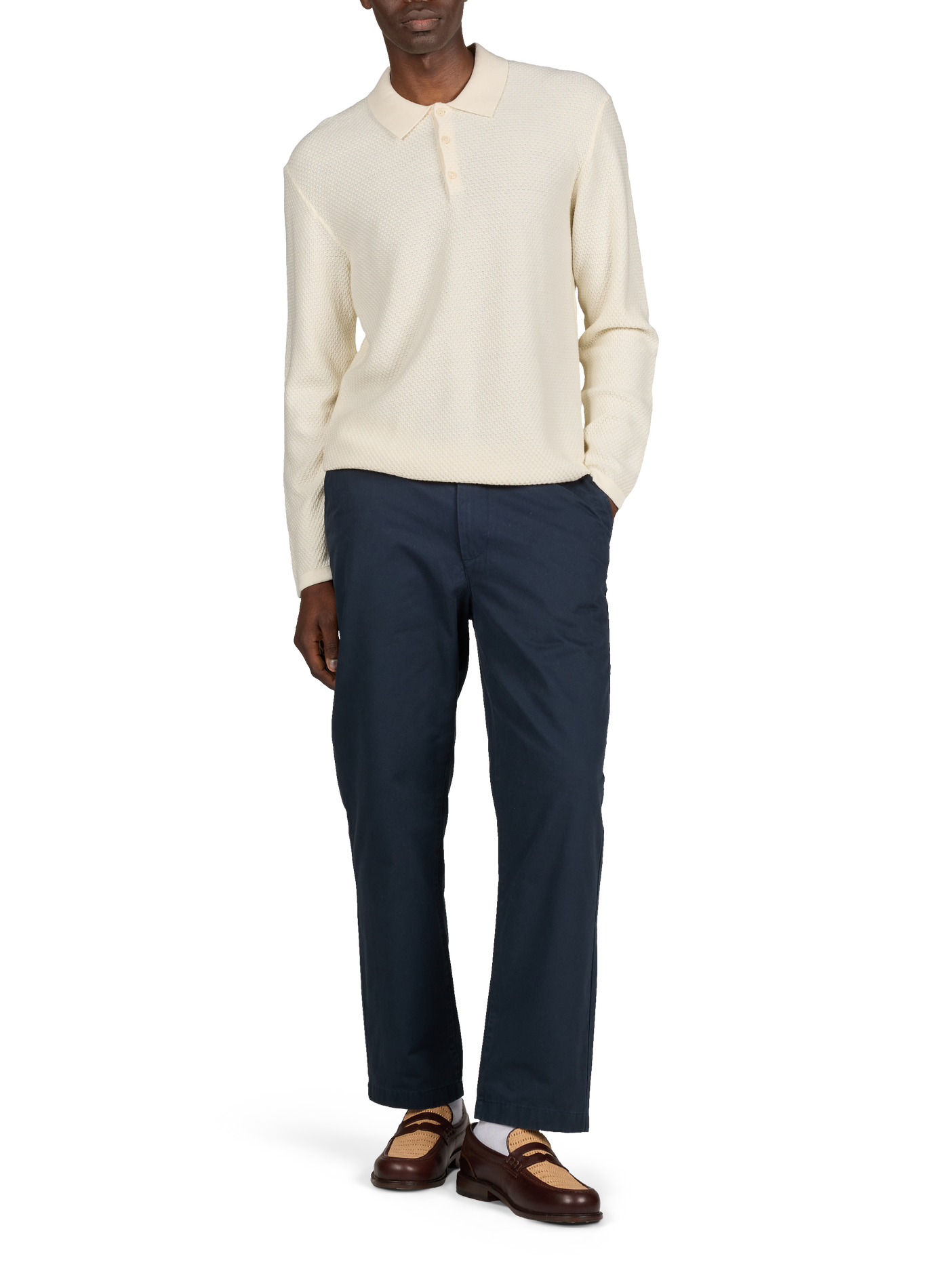 Mocassins bi-matière en cuir CLARKS Marron