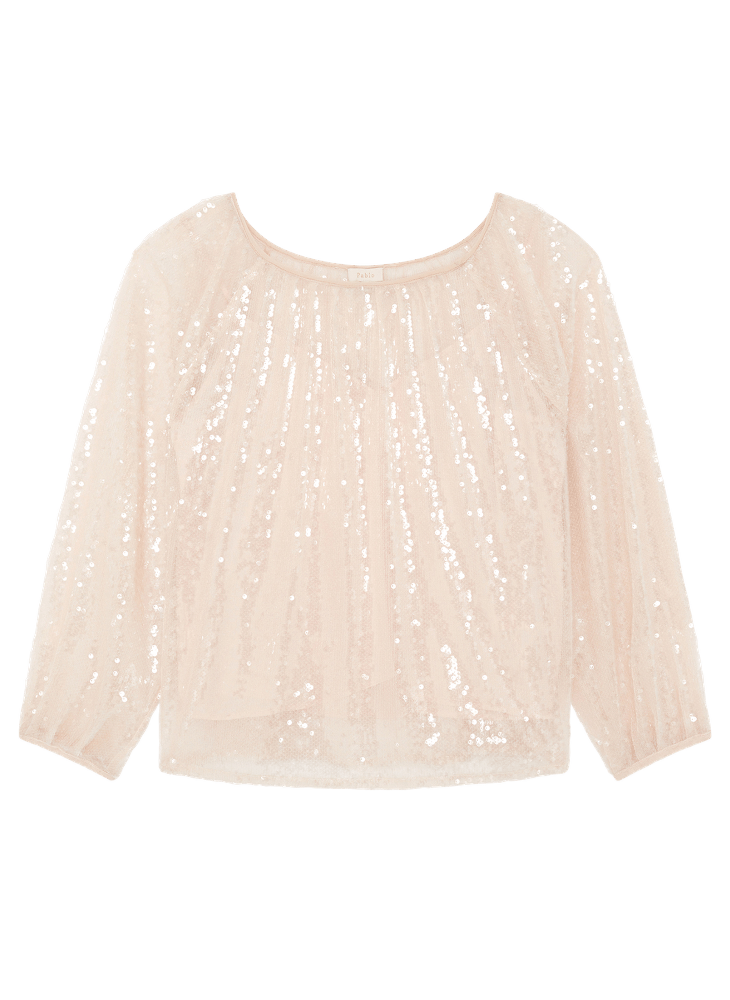 Blouse à sequins - calixta PABLO Beige