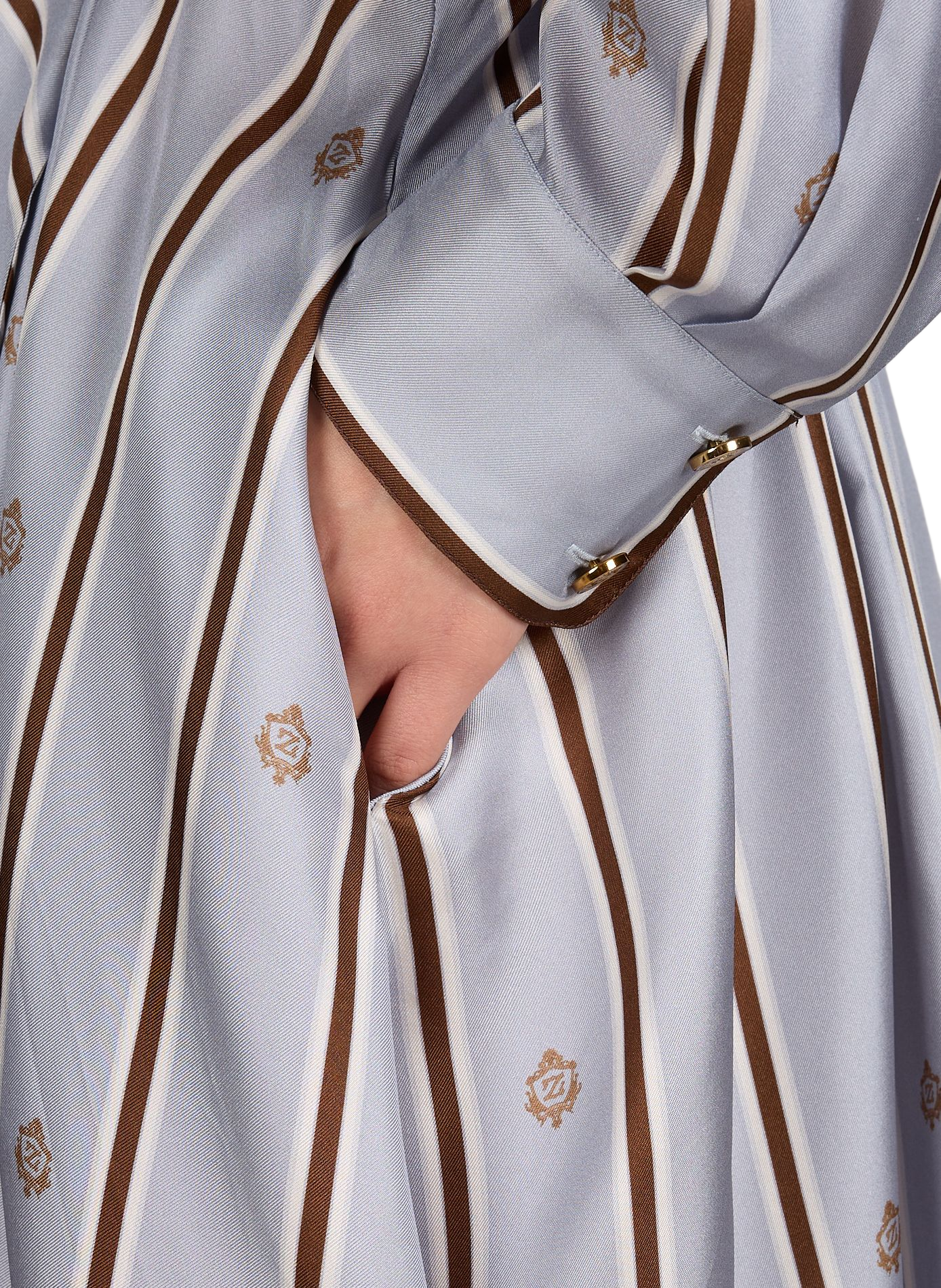 Robe midi Emblem en soie ZIMMERMANN Bleu