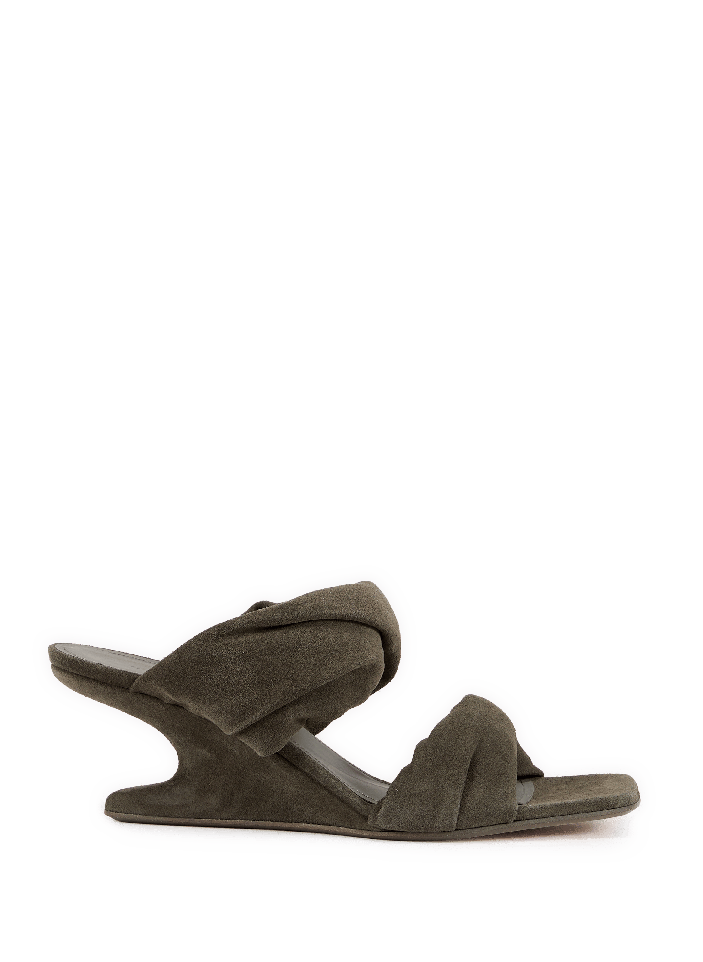 Cantilever Suede Leather Sandals RICK OWENS Grey