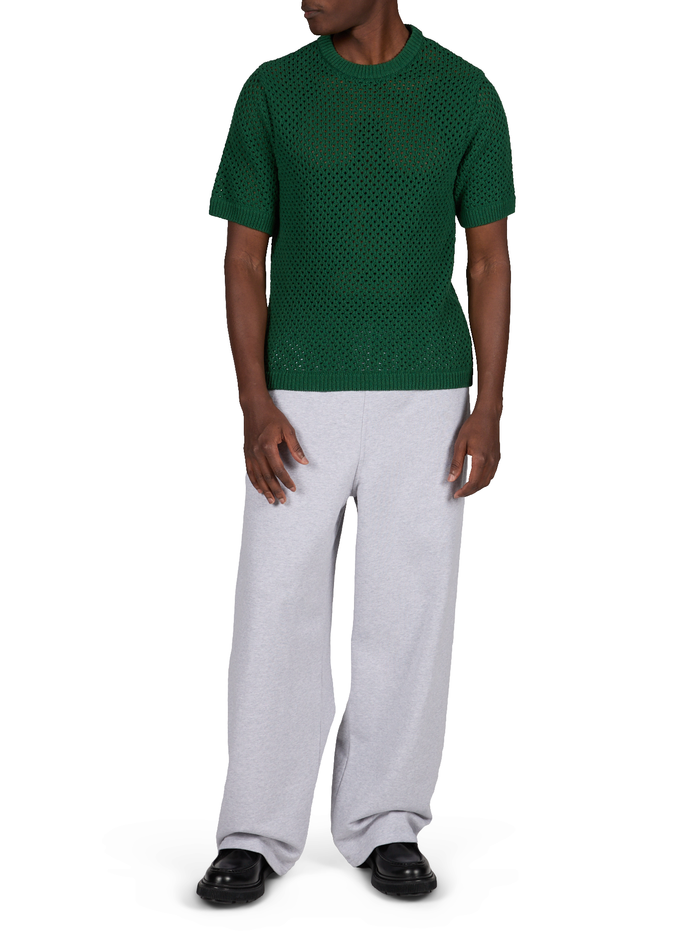 Pull droit ajouré en coton mélangé ARTE ANTWERP Kaki