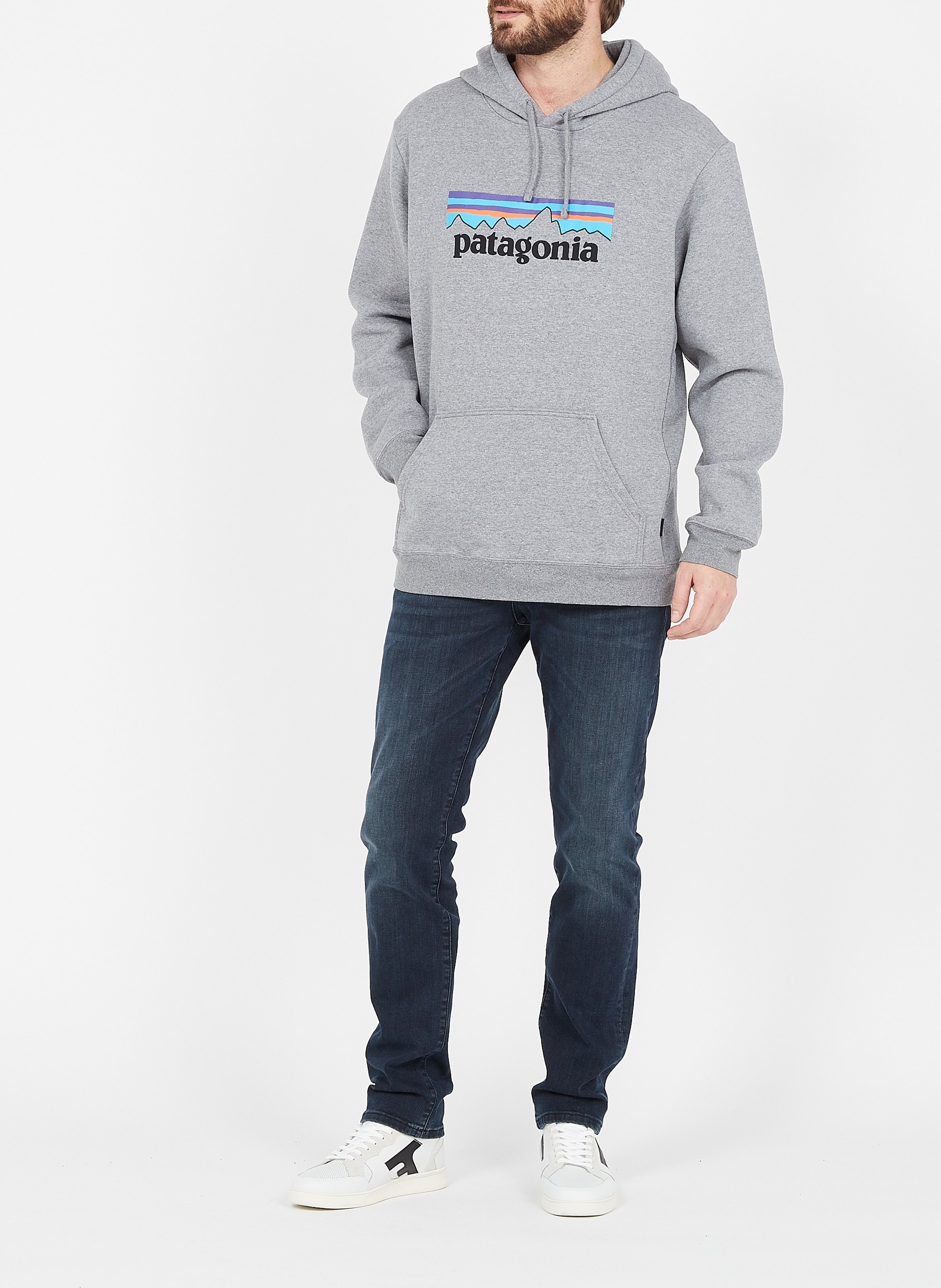 Sweat à capuche oversize en coton mélangé PATAGONIA Gris