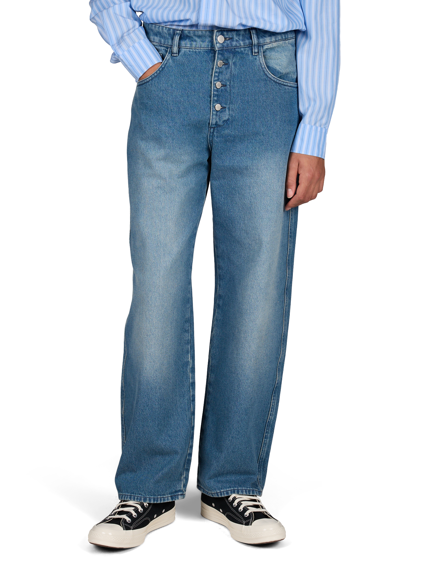 Wide-leg Cercs jeans in cotton denim CARRER Blue