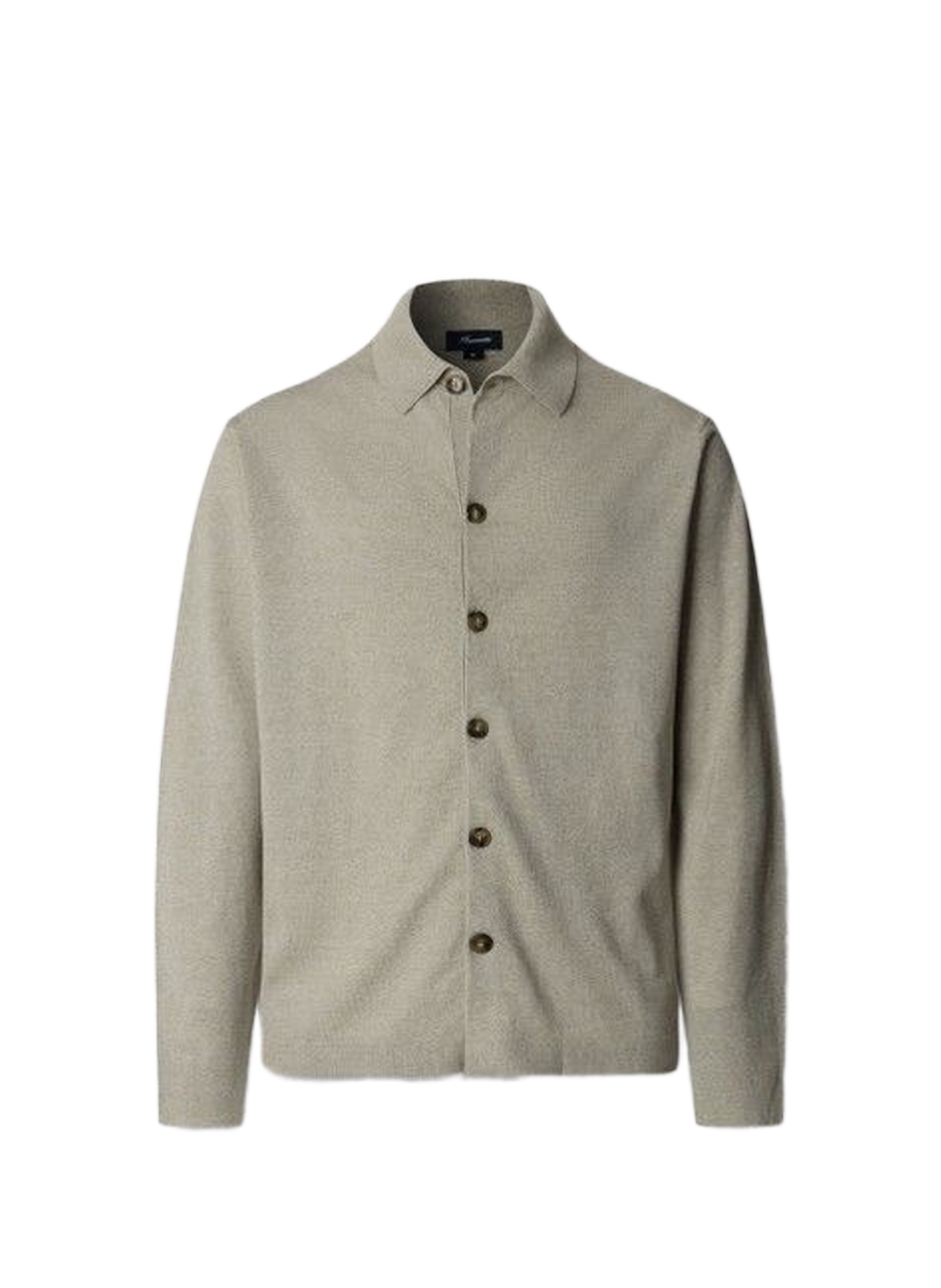 Classic V-neck cotton knit cardigan FACONNABLE Beige