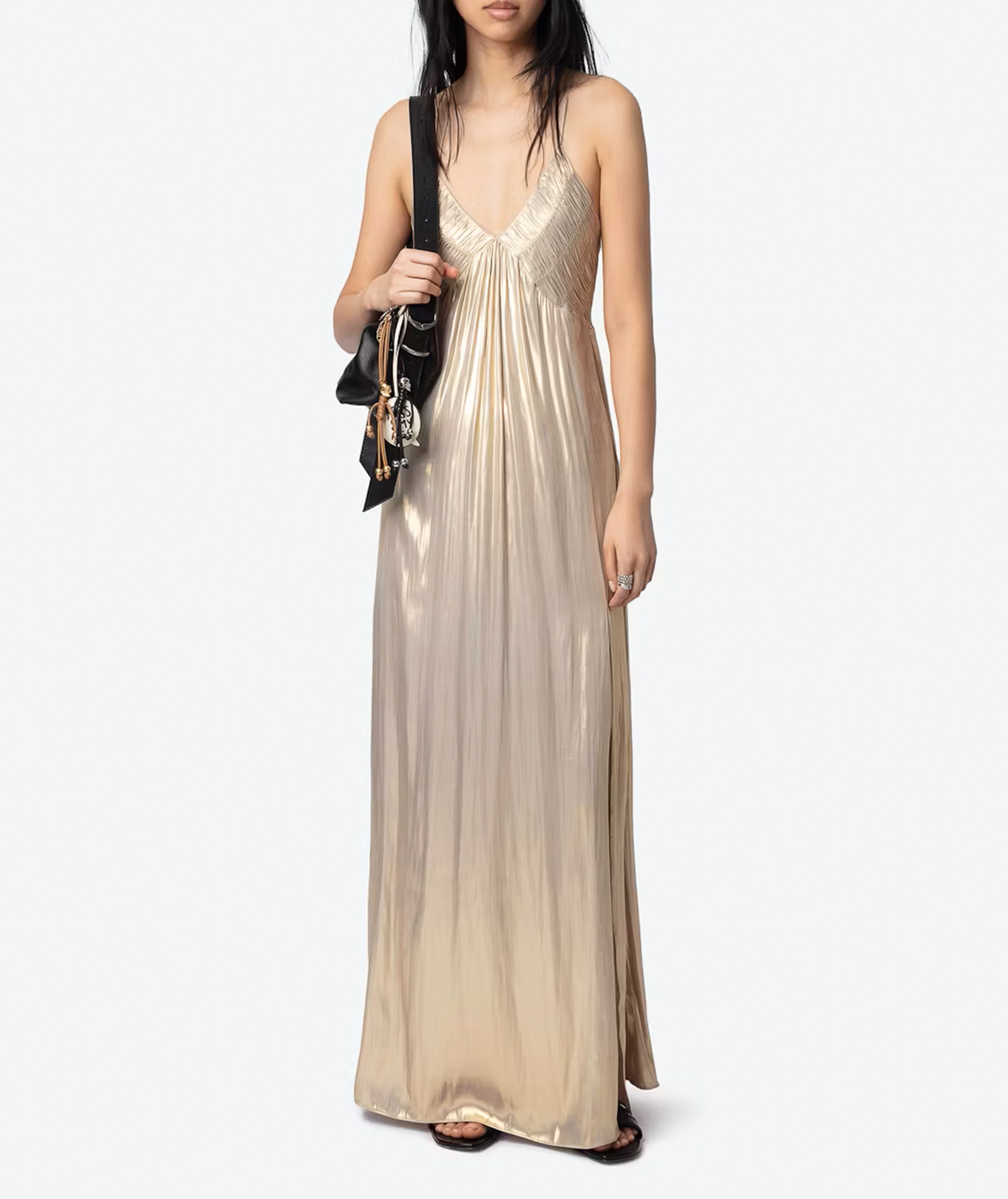 Robe longue col v rayonne ZADIG&VOLTAIRE Doré