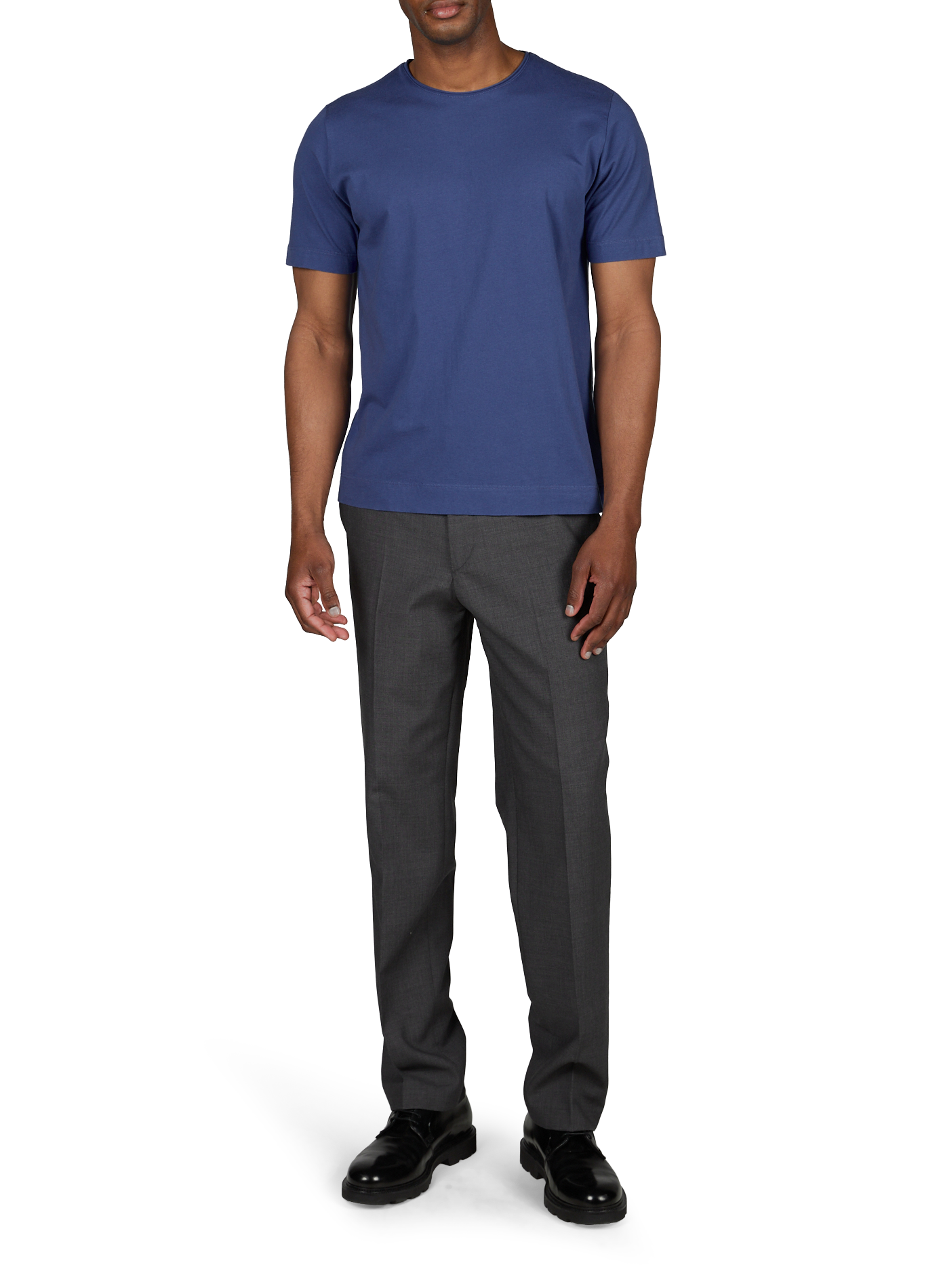 T-shirt uni en coton LAFAURIE Bleu
