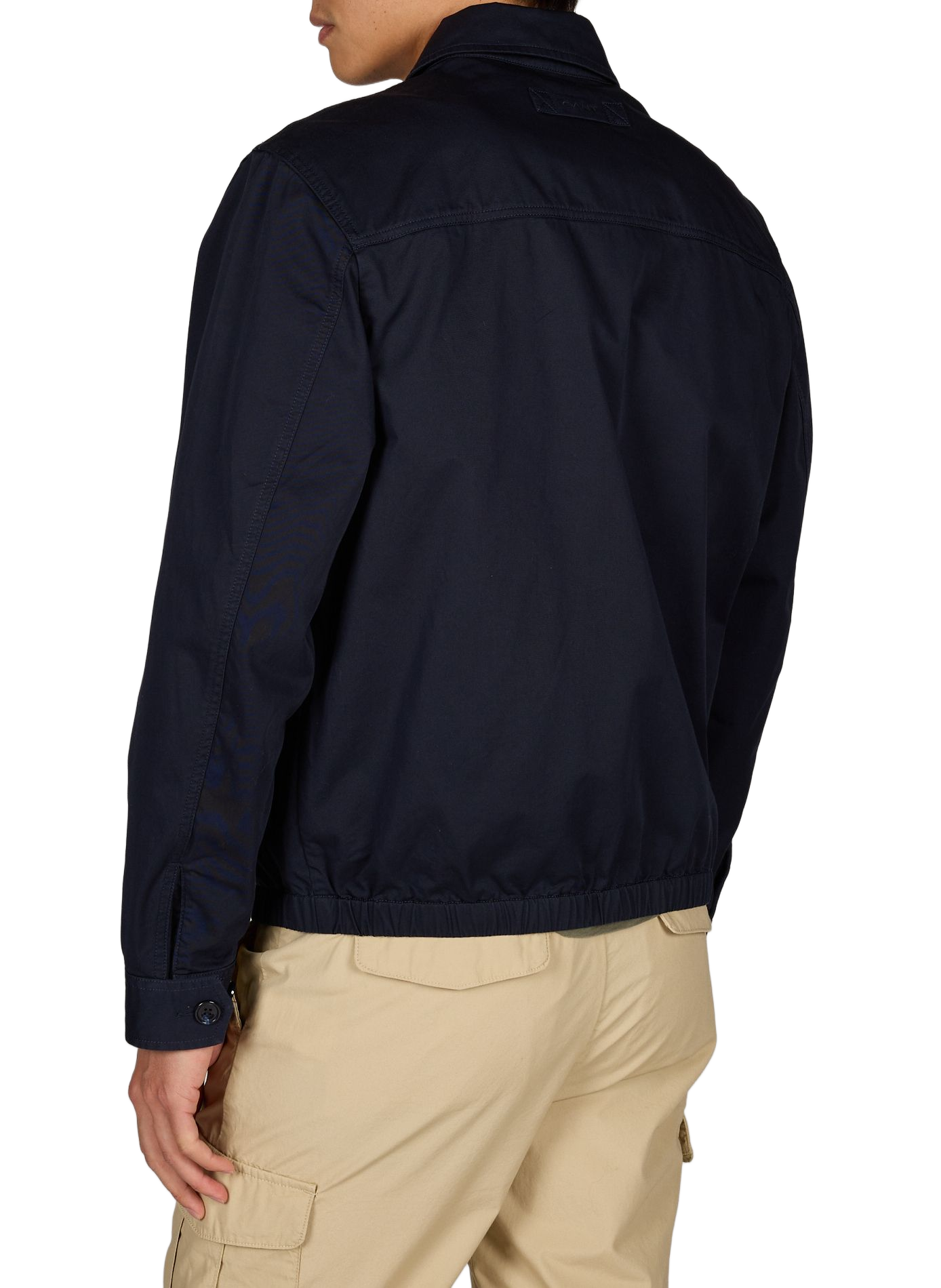 Logo cotton jacket GANT Blue