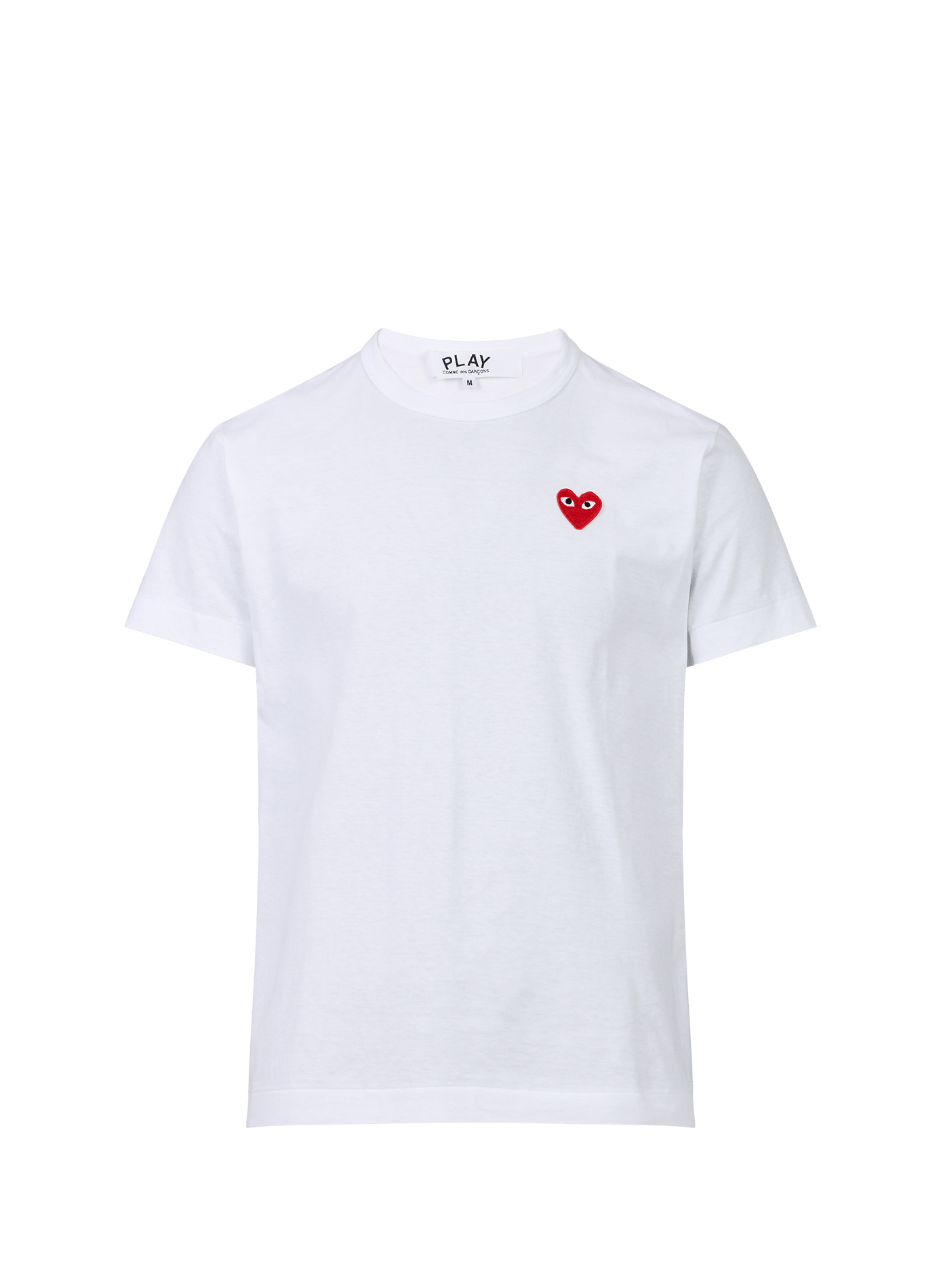 T-shirt à logo brodé en coton  COMME DES GARCONS PLAY Blanc