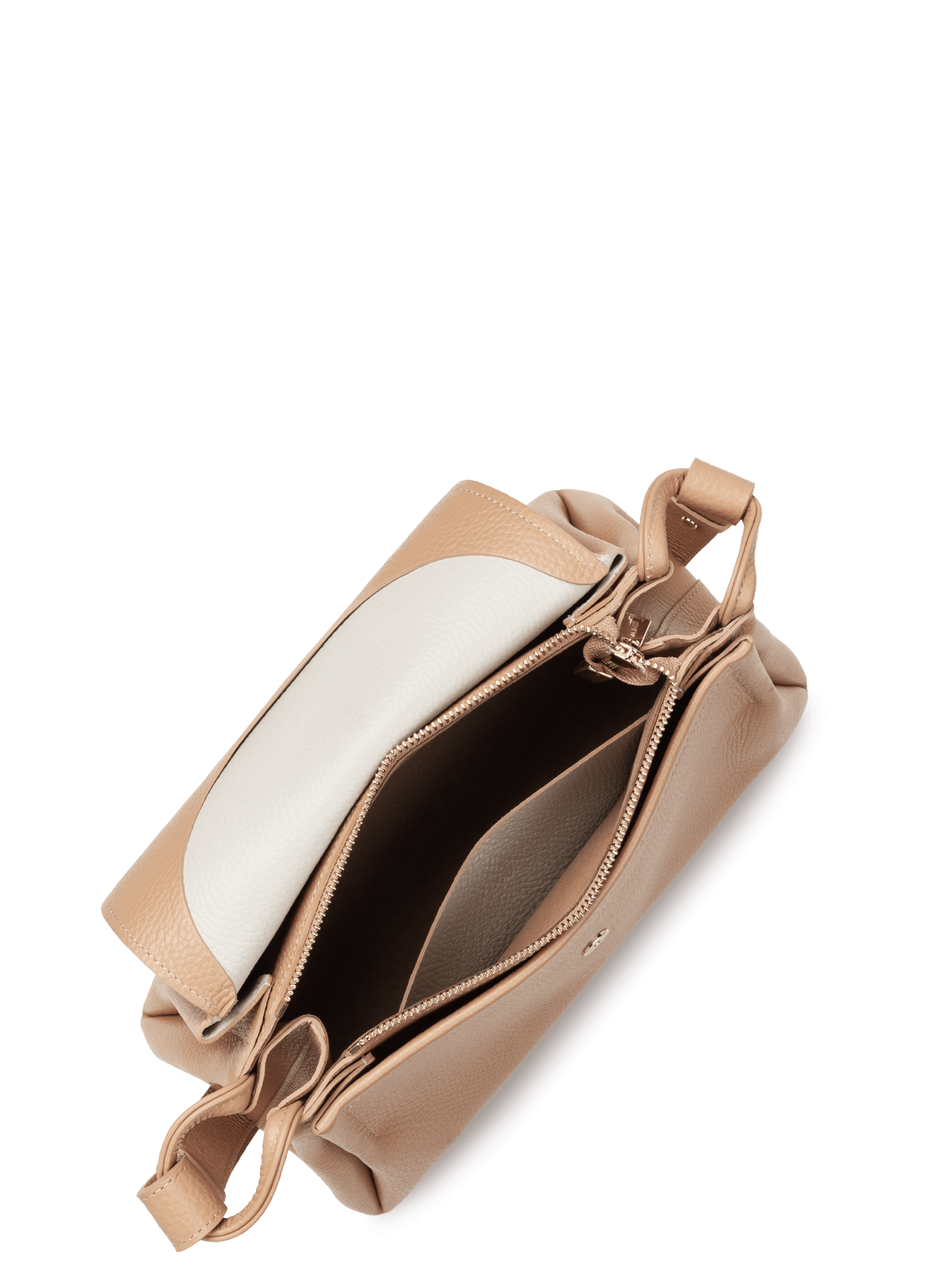 Large crossbody bag - accordéon double LANCASTER Beige