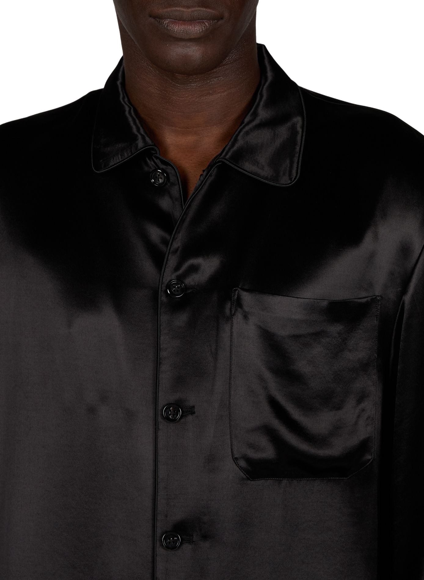 Satin indoor shirt ANN DEMEULEMEESTER Black