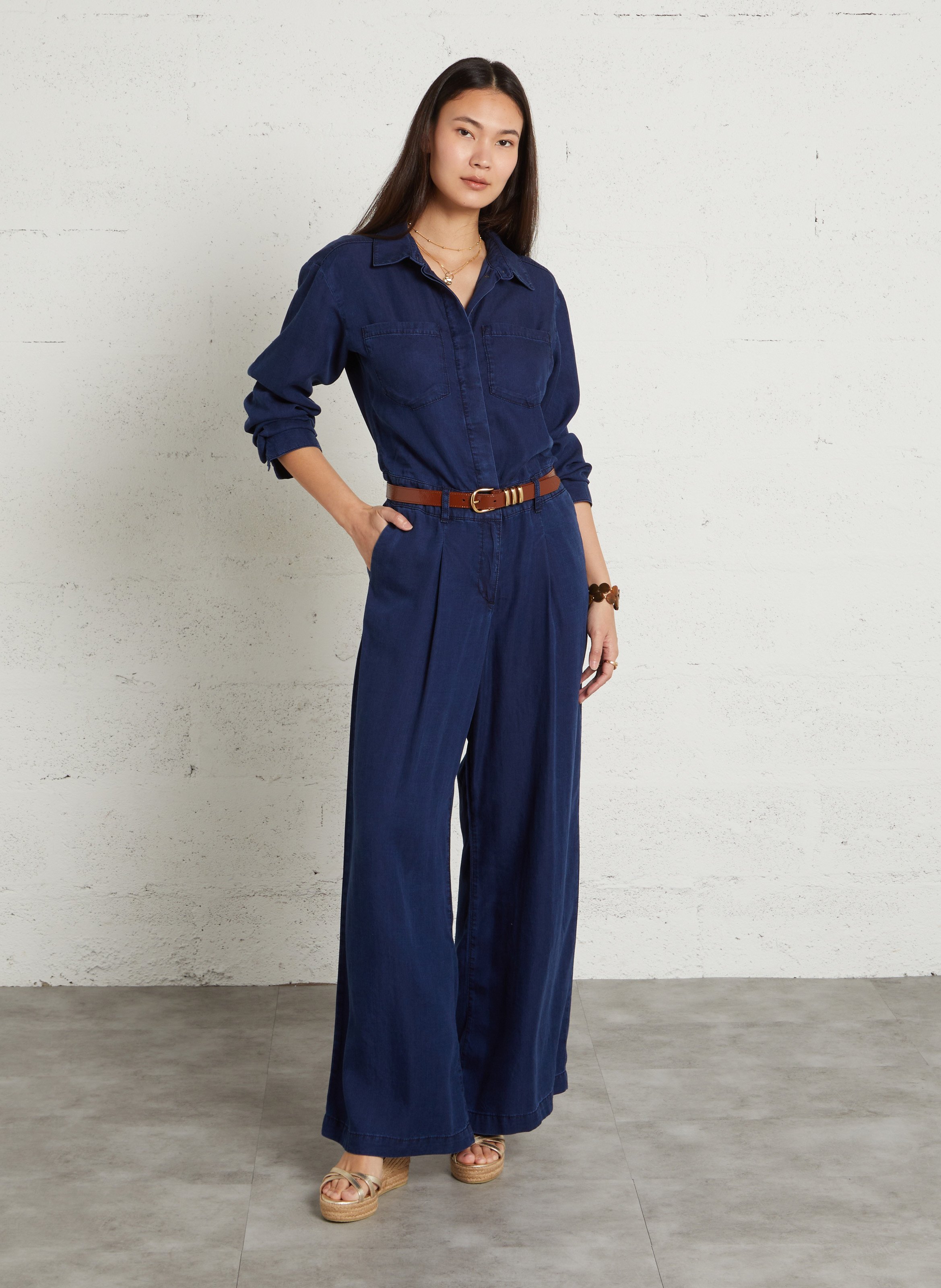 Combinaison col classique roxanne MAISON 123 Bleu