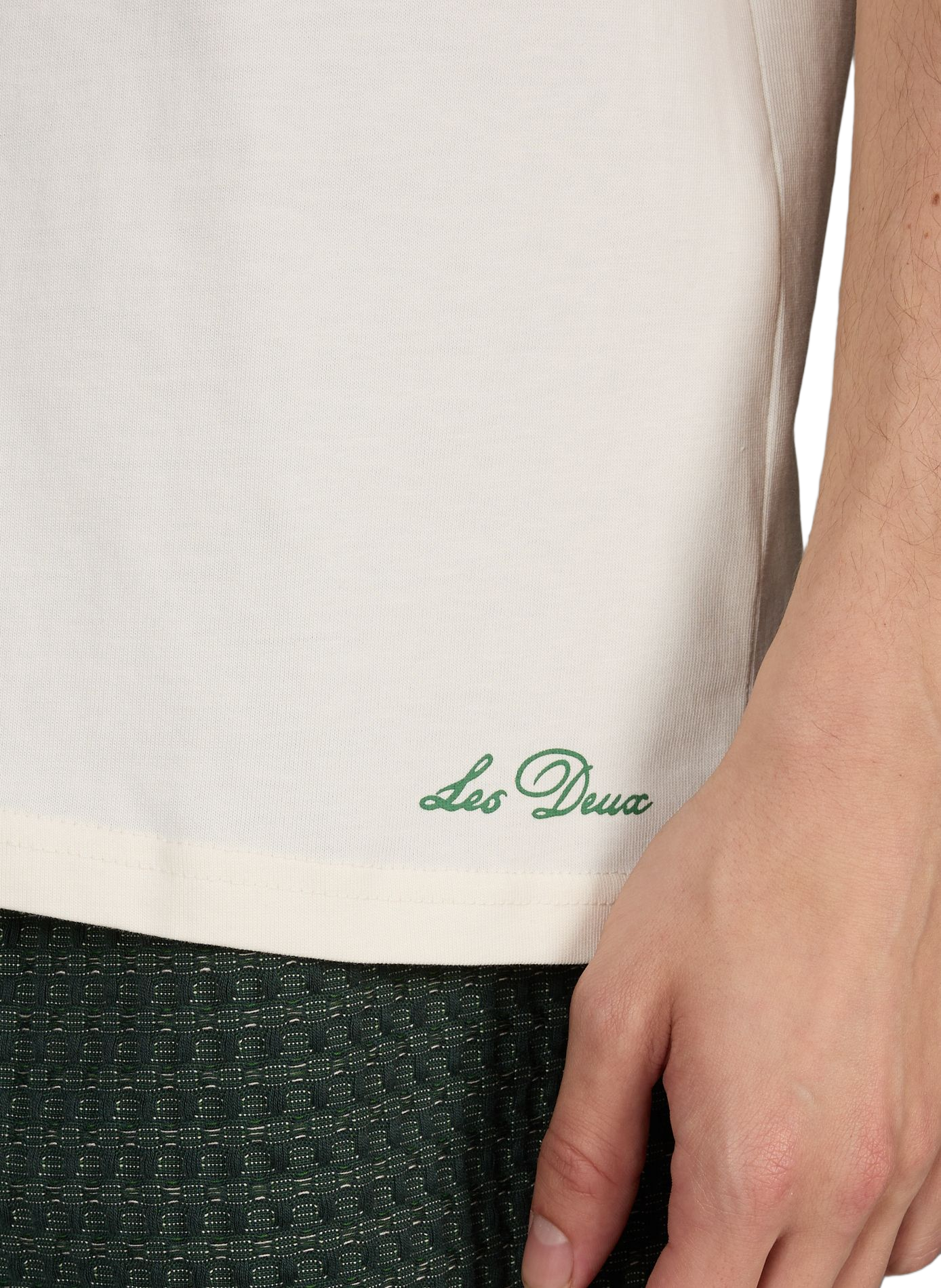 Short-sleeve cotton pullover LES DEUX White