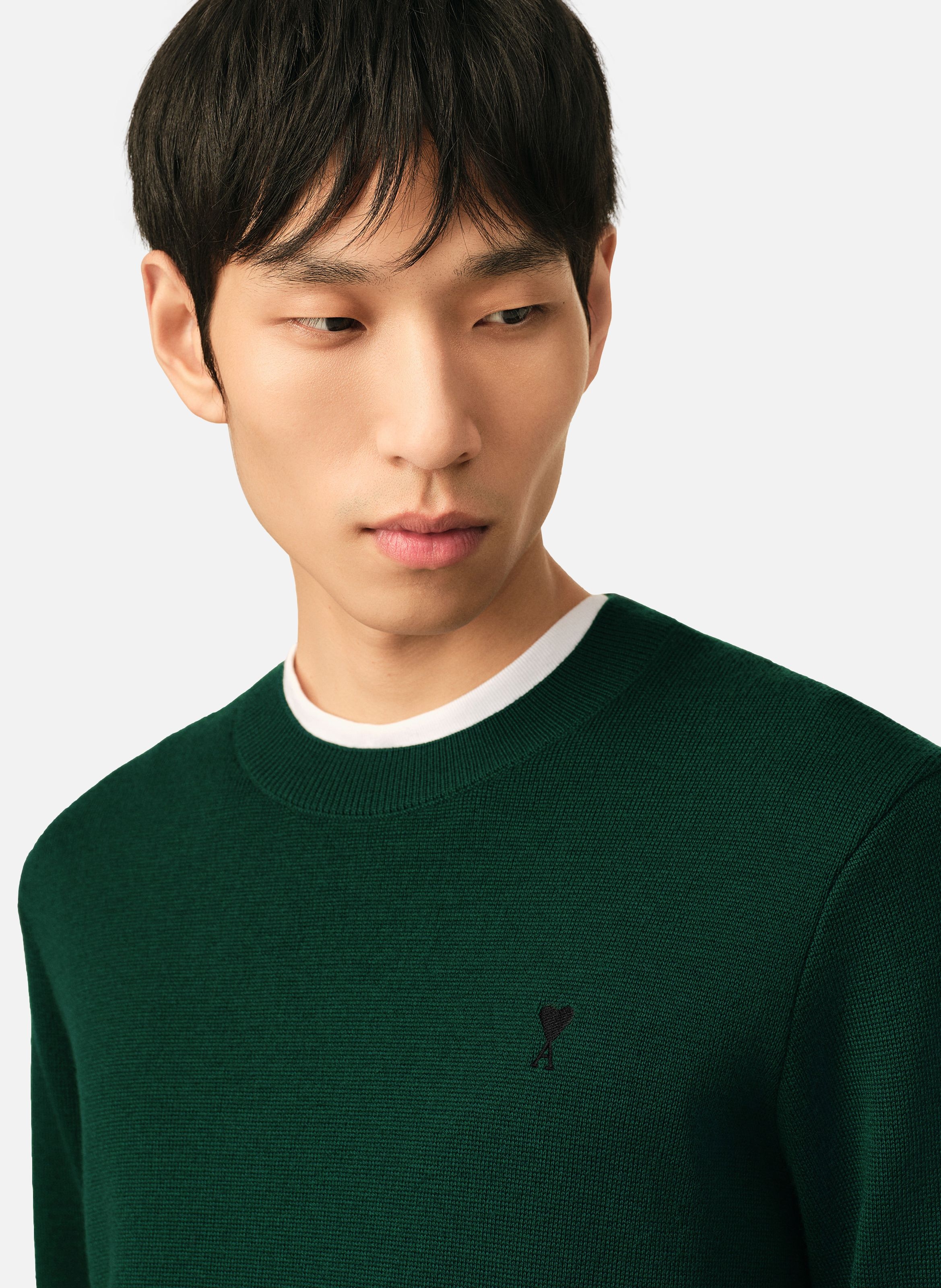 Pull en laine ami de coeur AMI PARIS Vert