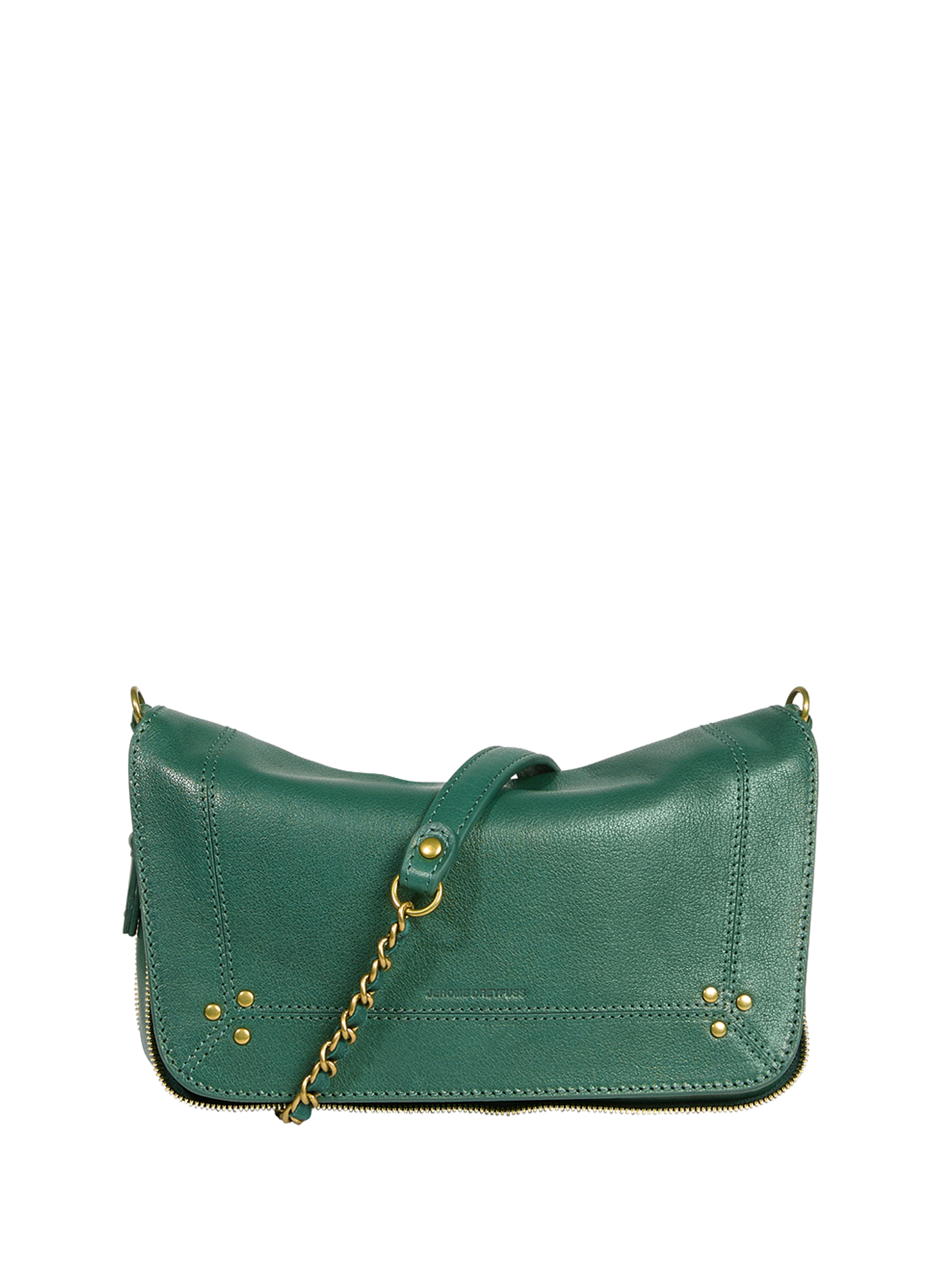 Sac épaule en cuir grainé JÉRÔME DREYFUSS Vert