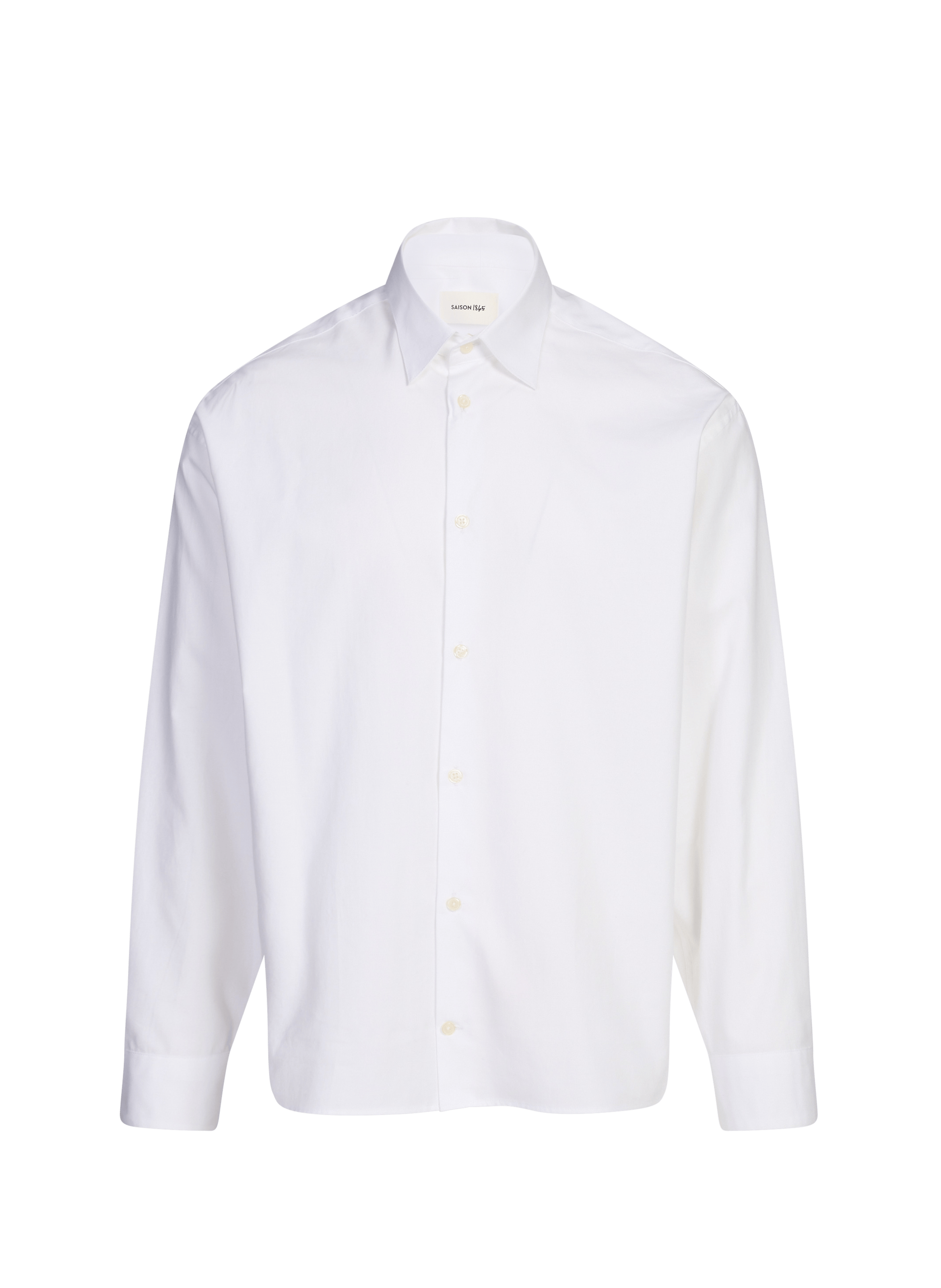 Chemise droite boutonnée unie SAISON 1865 Blanc